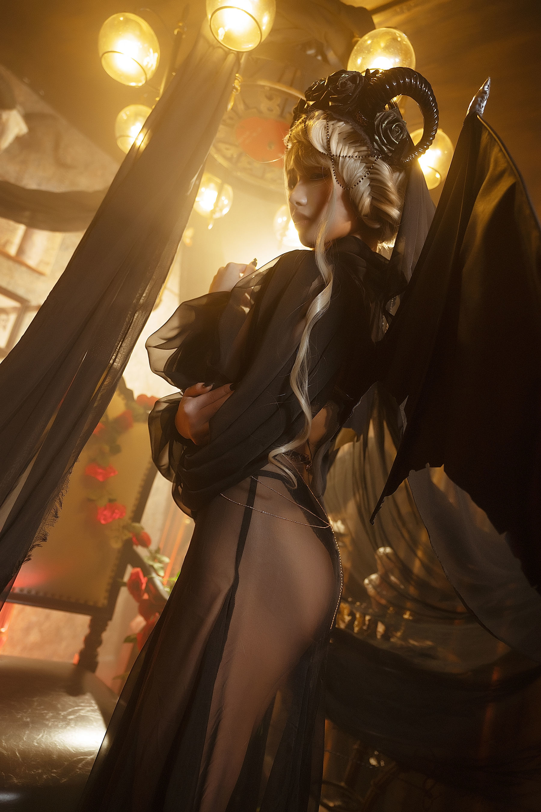 [萝莉COS] 雯妹 – 魅魔 gothic devil Cosplay-第14张