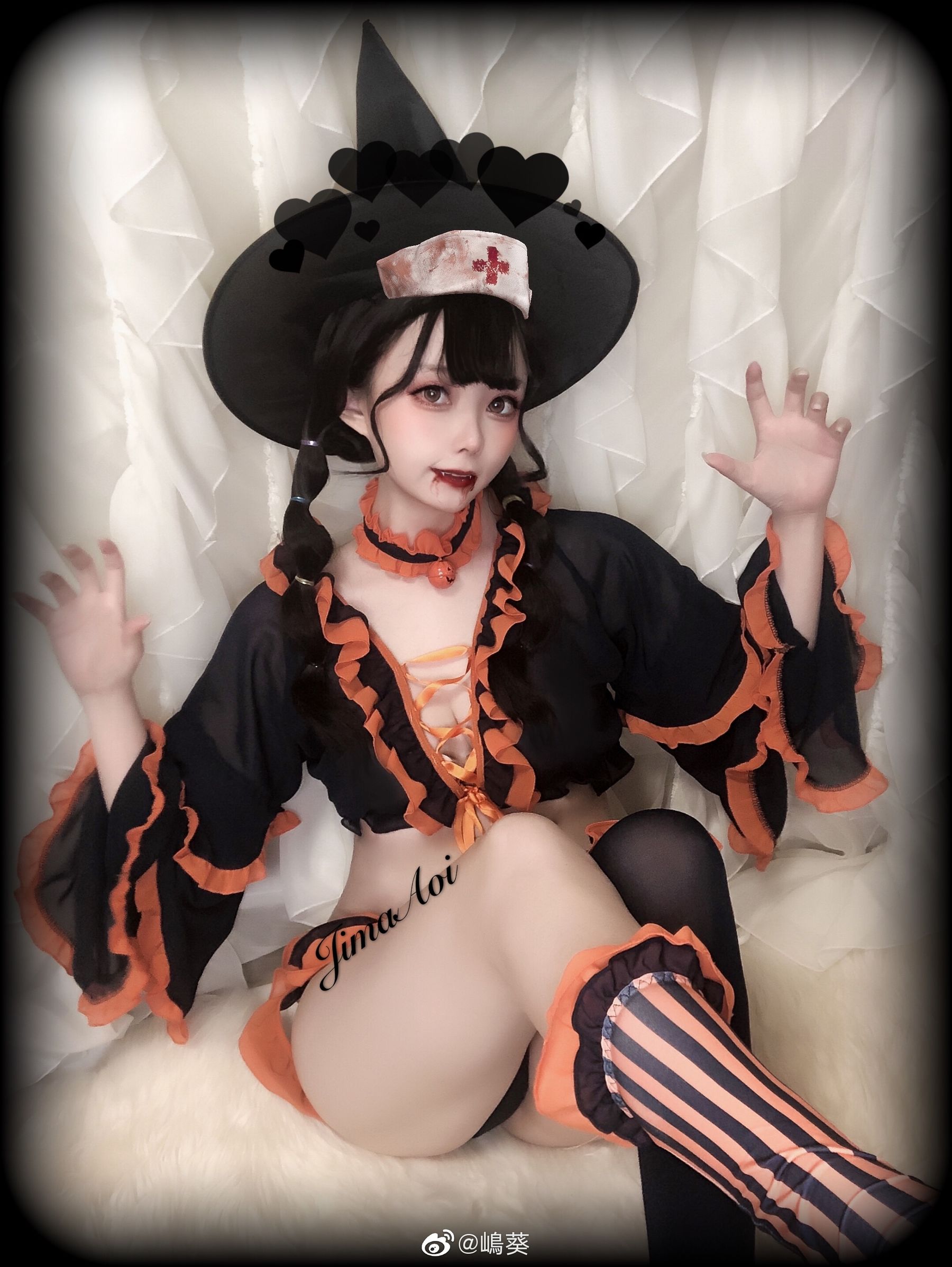 微博美女嶋葵 万圣节小恶魔 Cosplay-第1张