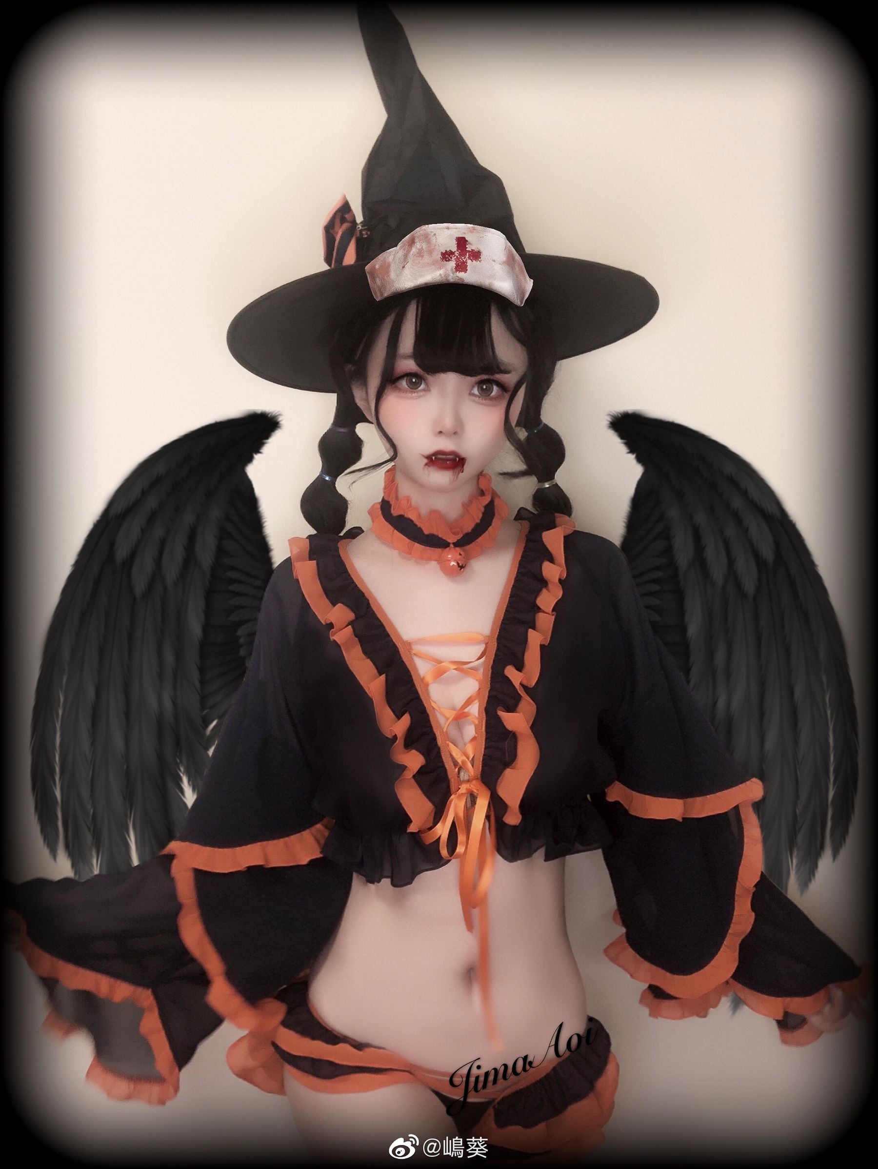 微博美女嶋葵 万圣节小恶魔 Cosplay-第2张