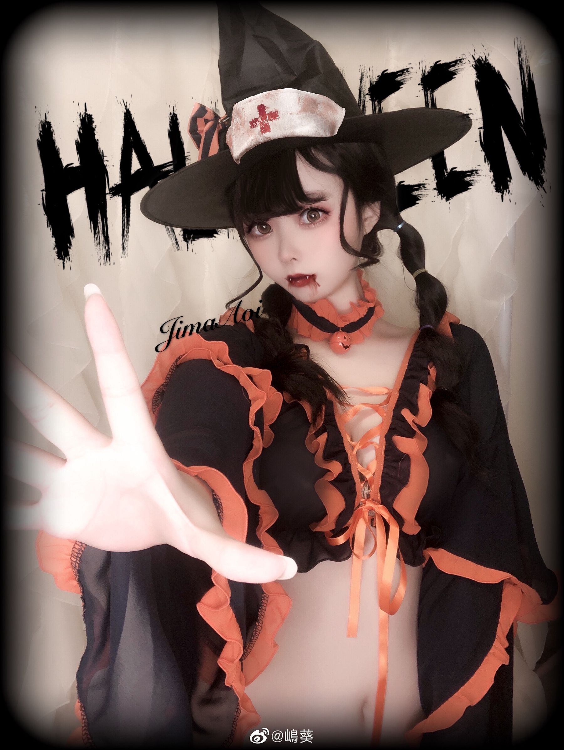 微博美女嶋葵 万圣节小恶魔 Cosplay-第6张