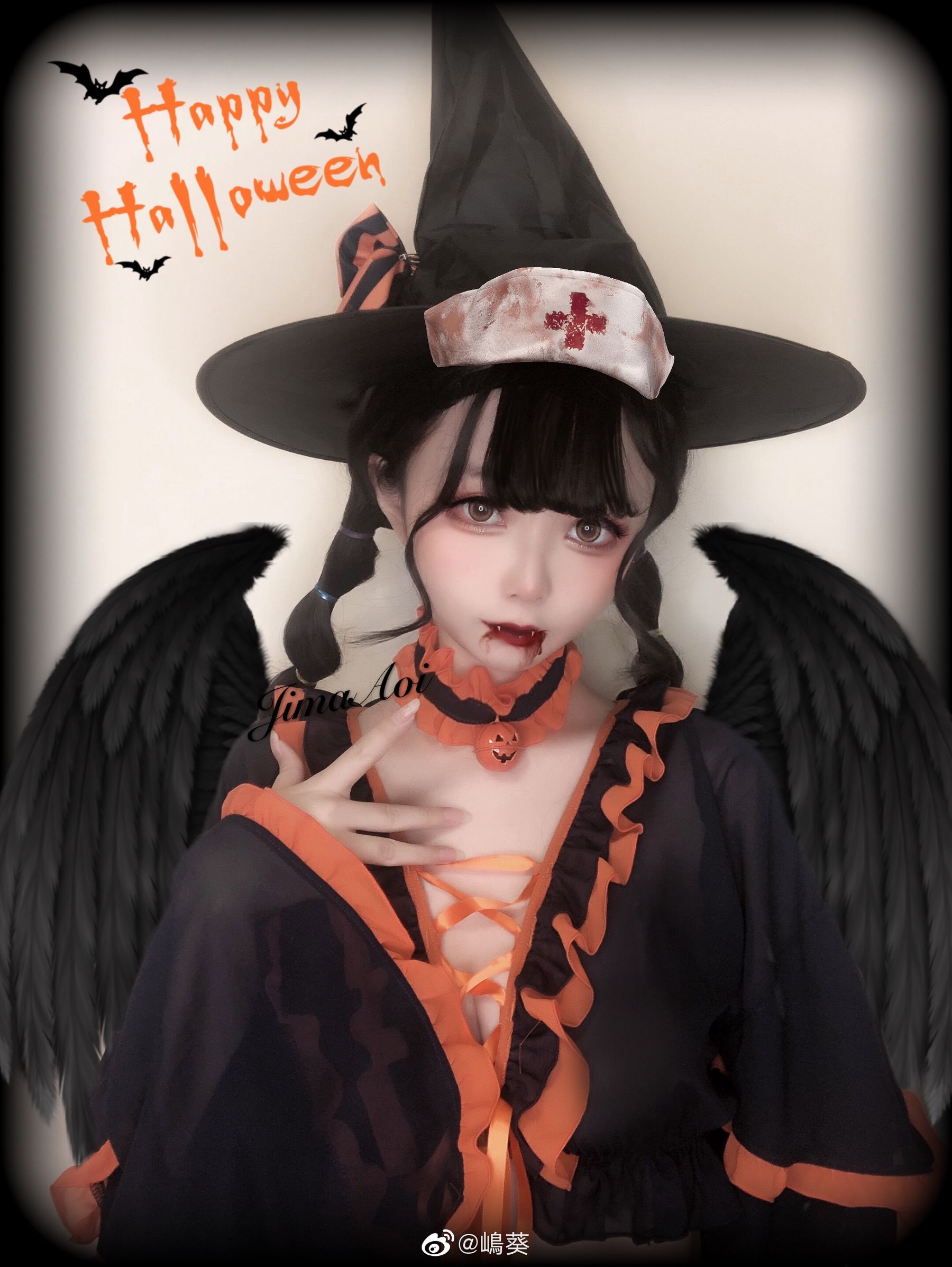 微博美女嶋葵 万圣节小恶魔 Cosplay-第15张