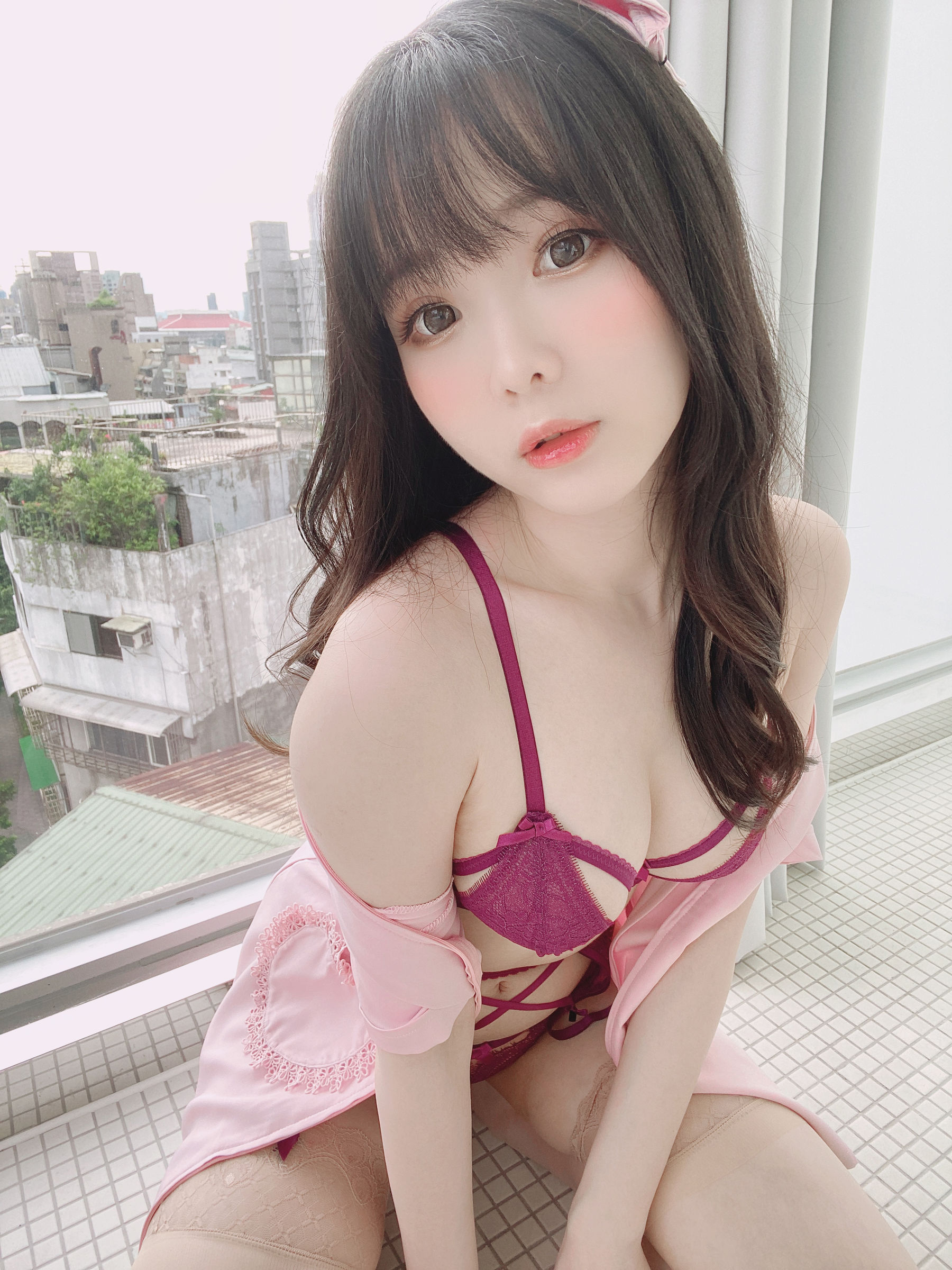 微博妹纸霜月shimo – ピンクナース__ Cosplay-第7张