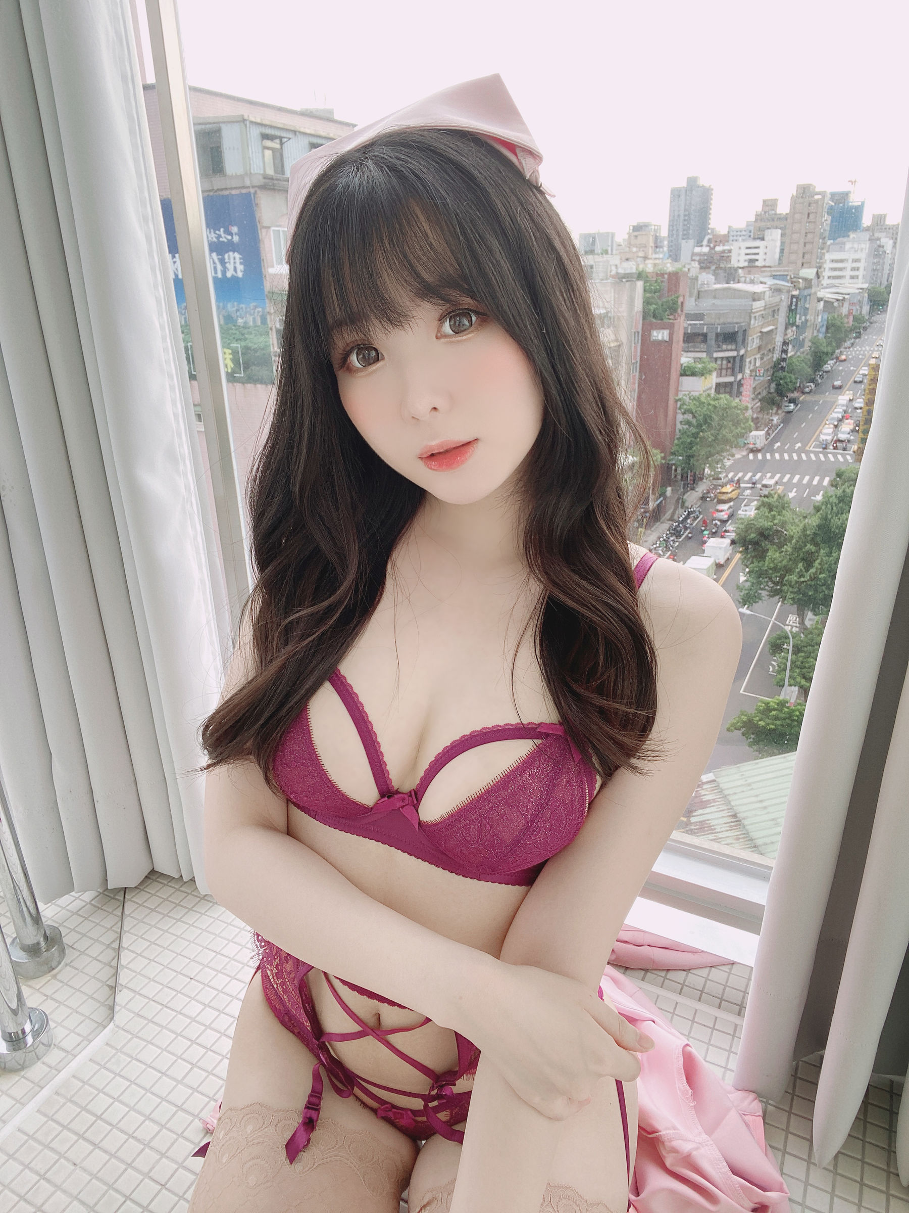 微博妹纸霜月shimo – ピンクナース__ Cosplay-第11张