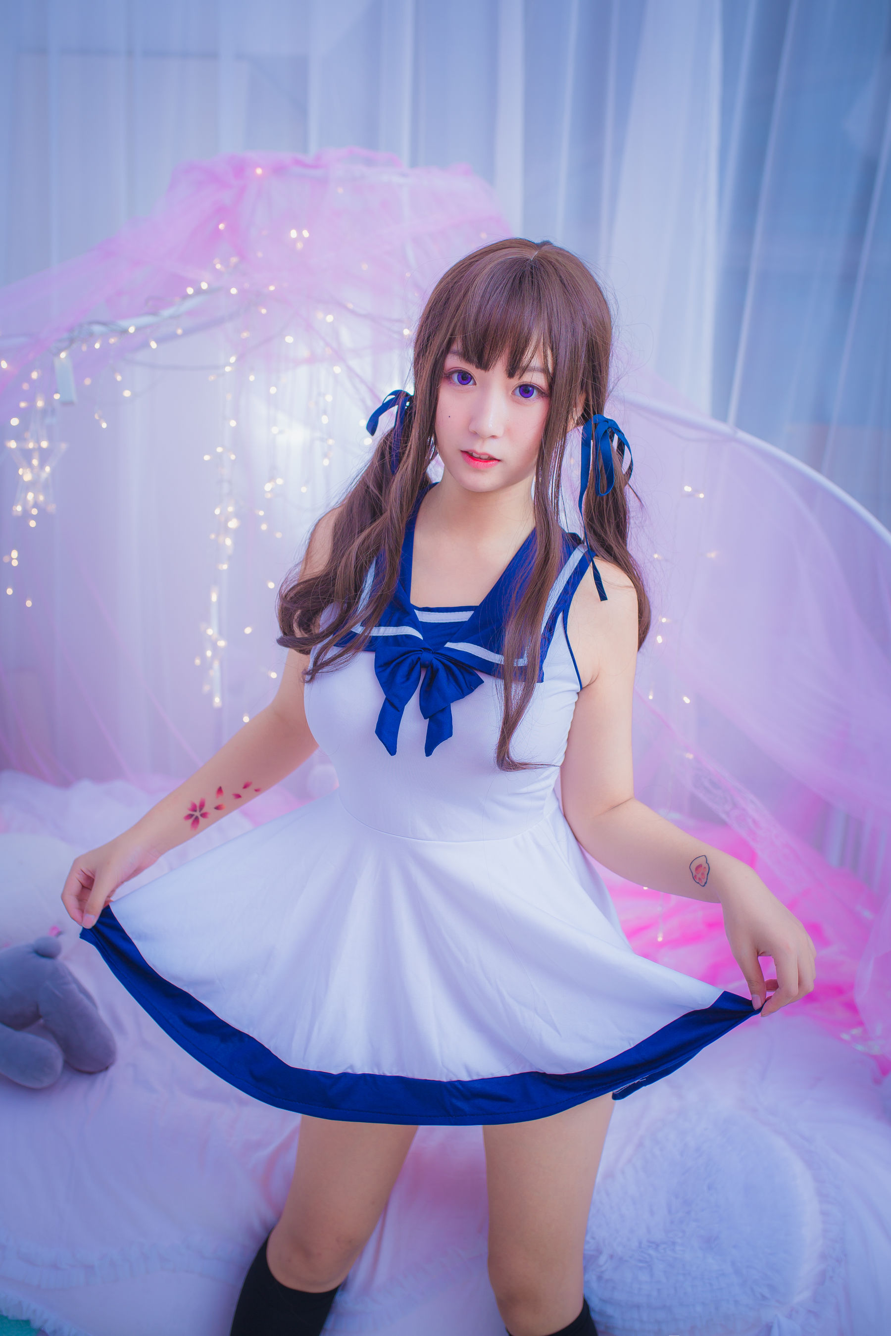 巨乳猫九酱Sakura – 连衣水手服 Cosplay-第8张
