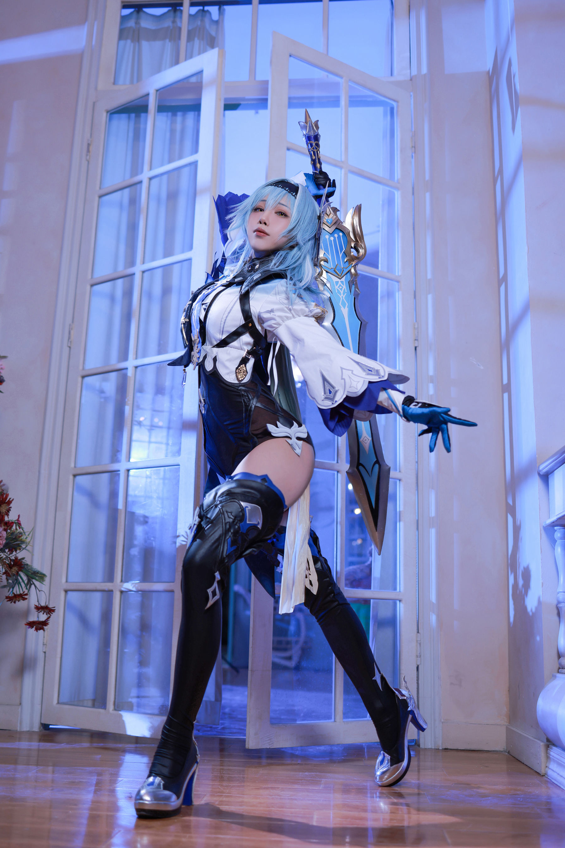 动漫博主水淼aqua – 原神优菈 原造 Cosplay-第2张