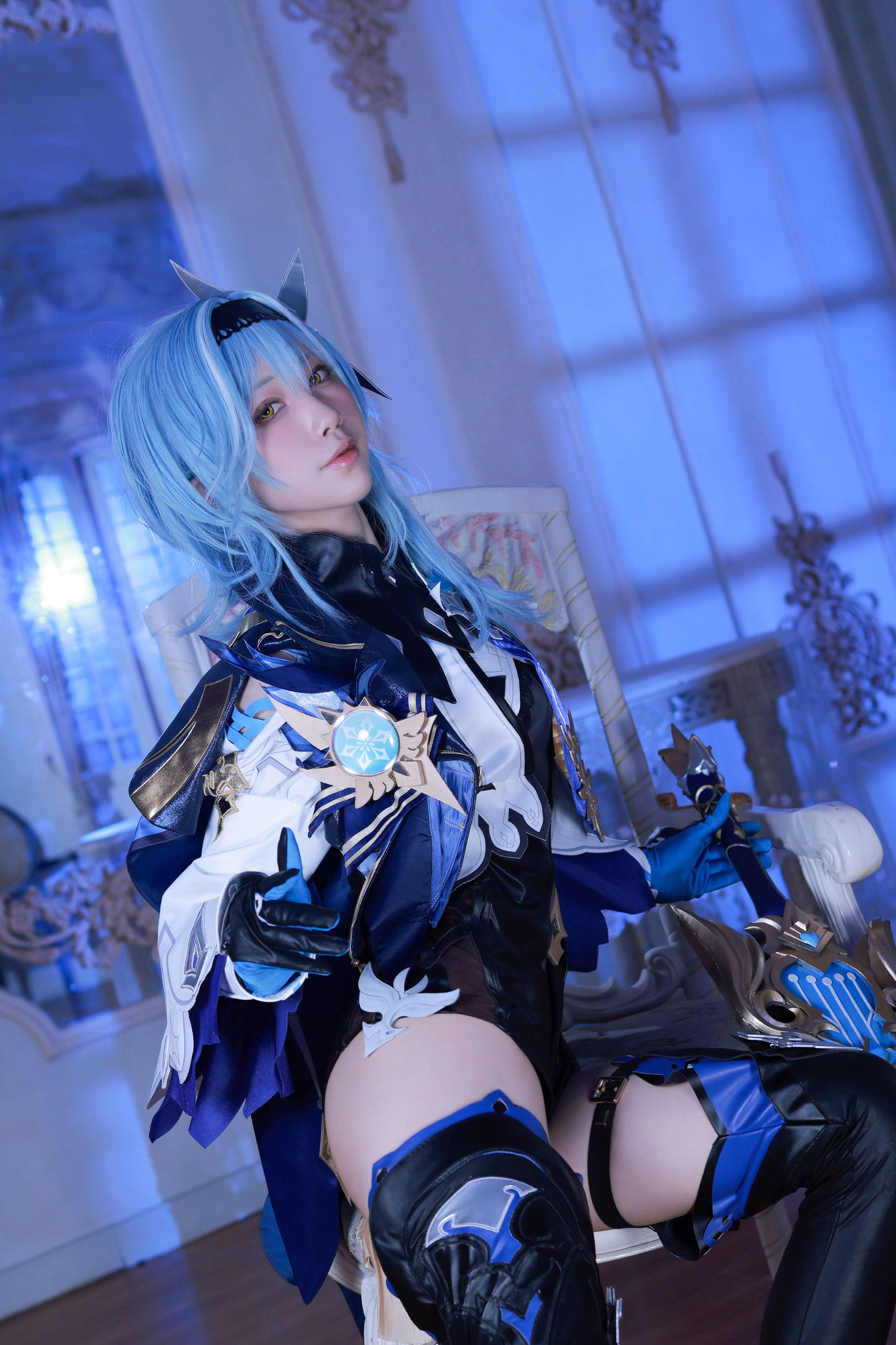 动漫博主水淼aqua – 原神优菈 原造 Cosplay-第3张