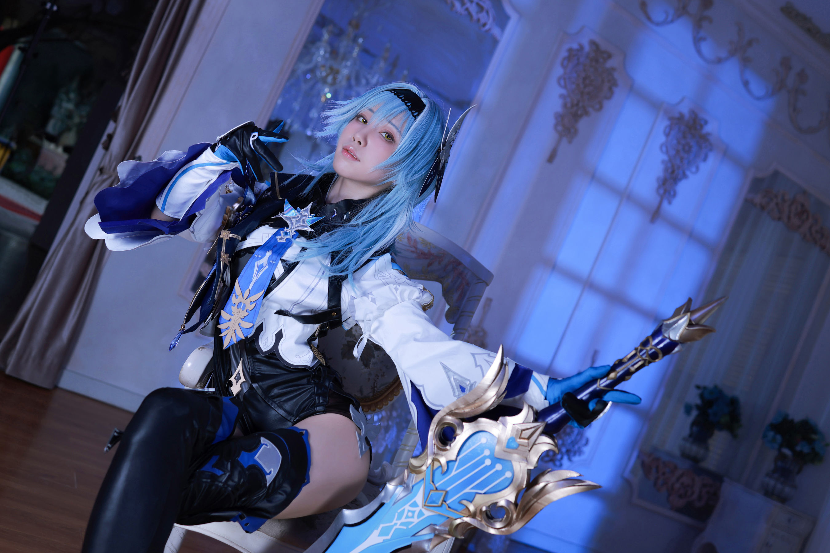 动漫博主水淼aqua – 原神优菈 原造 Cosplay-第24张