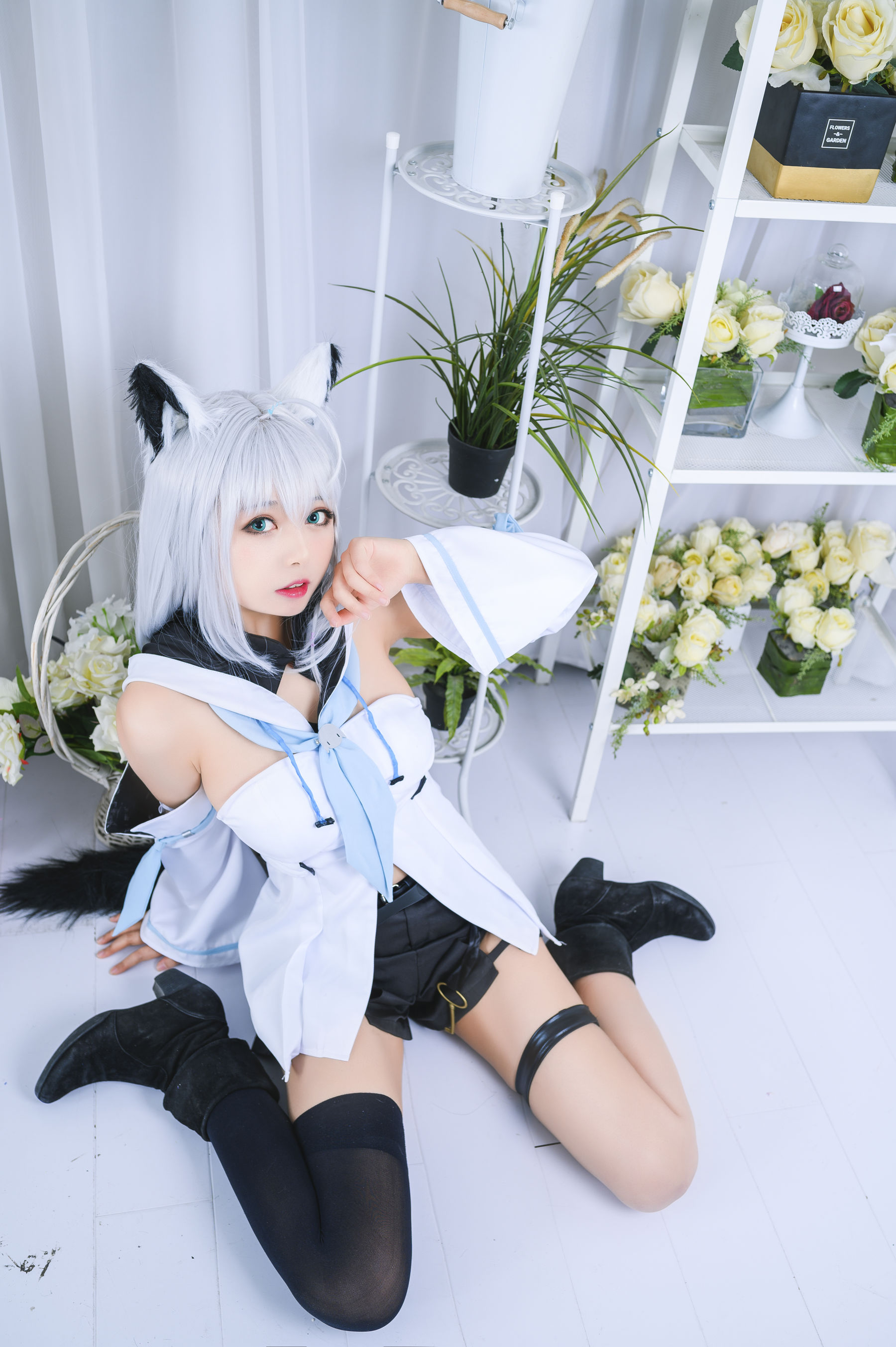 大眼萌妹黑猫猫OvO – 白上吹雪 Cosplay-第1张