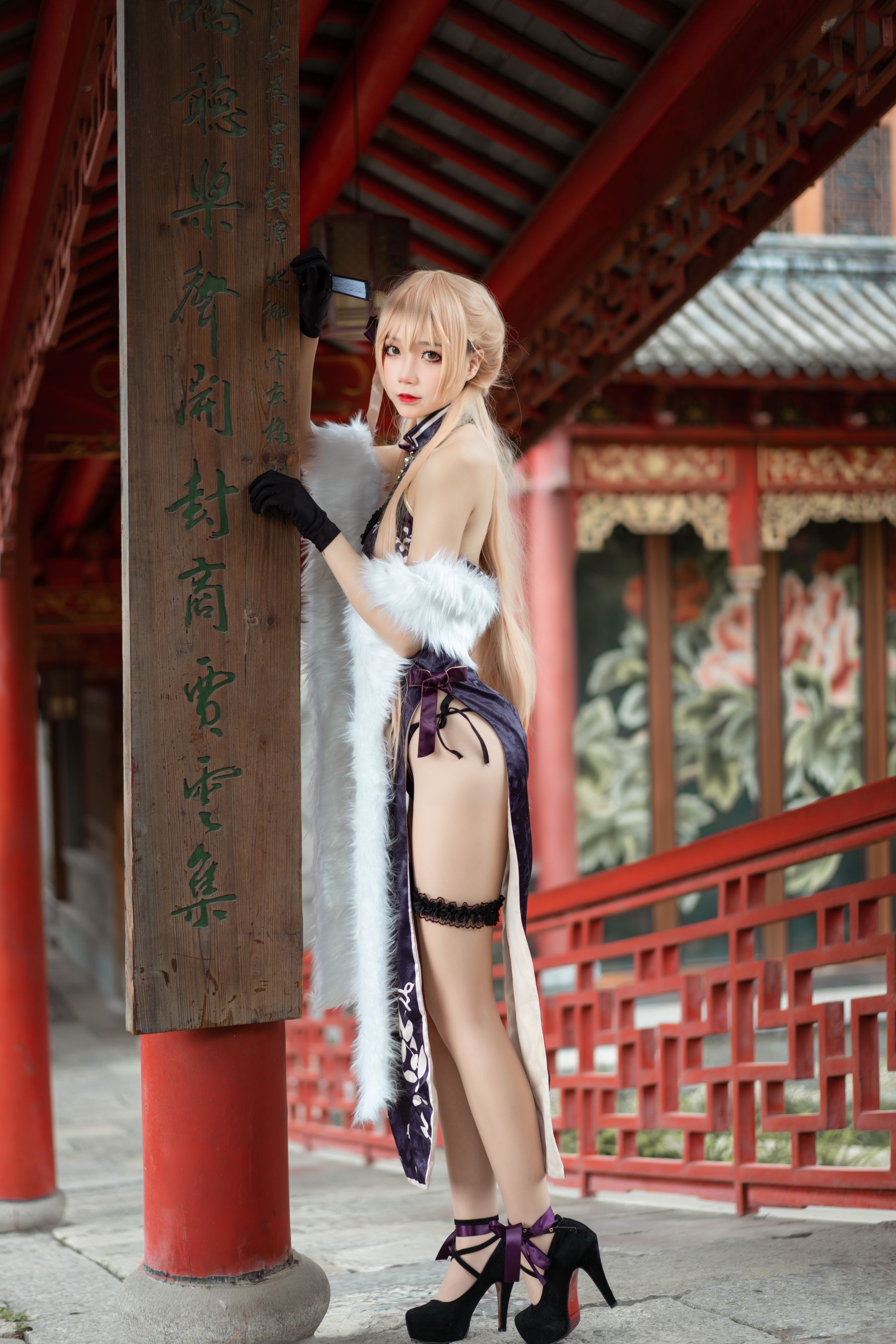 清纯少女五更百鬼 – OTS-14旗袍 Cosplay-第2张