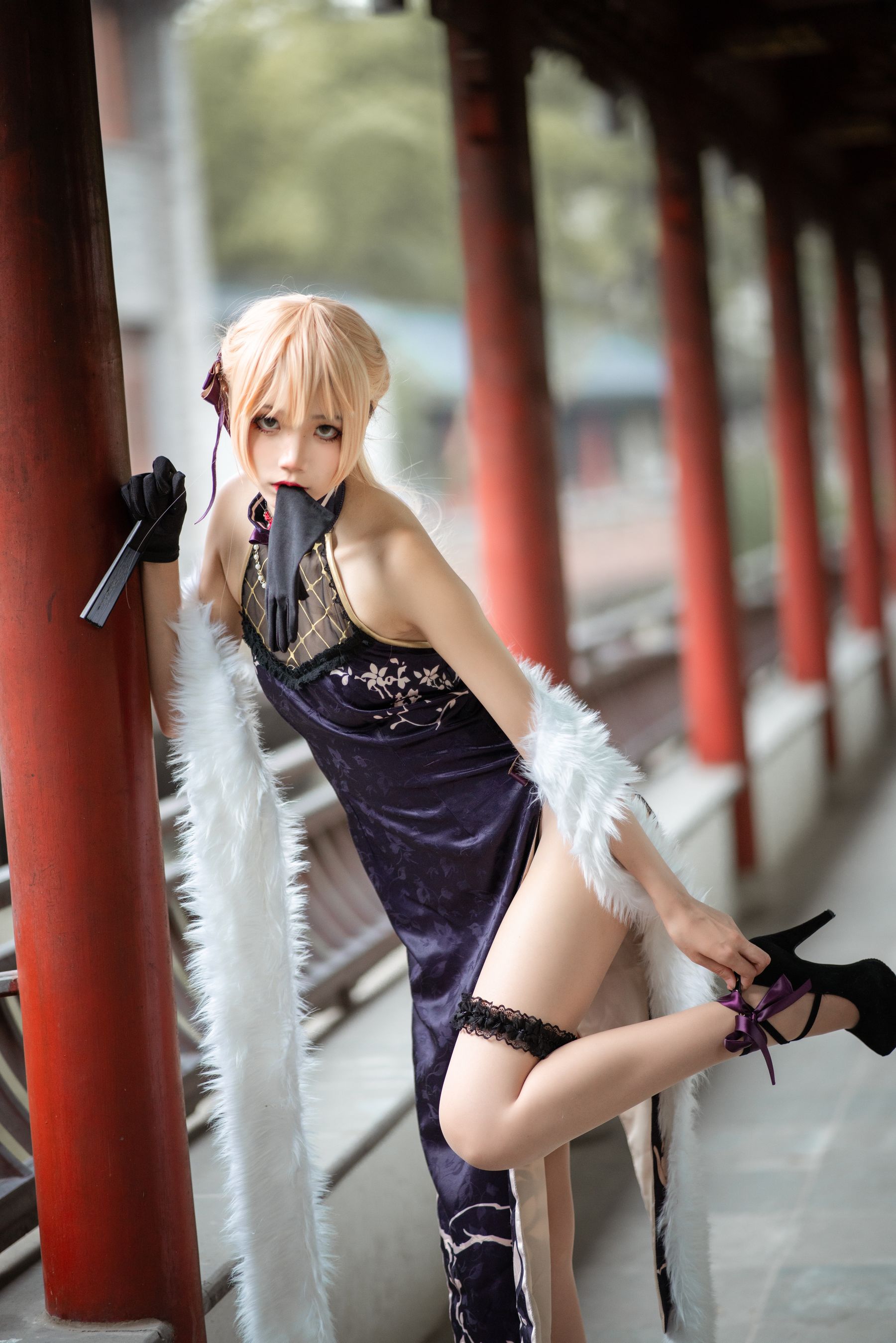 清纯少女五更百鬼 – OTS-14旗袍 Cosplay-第5张