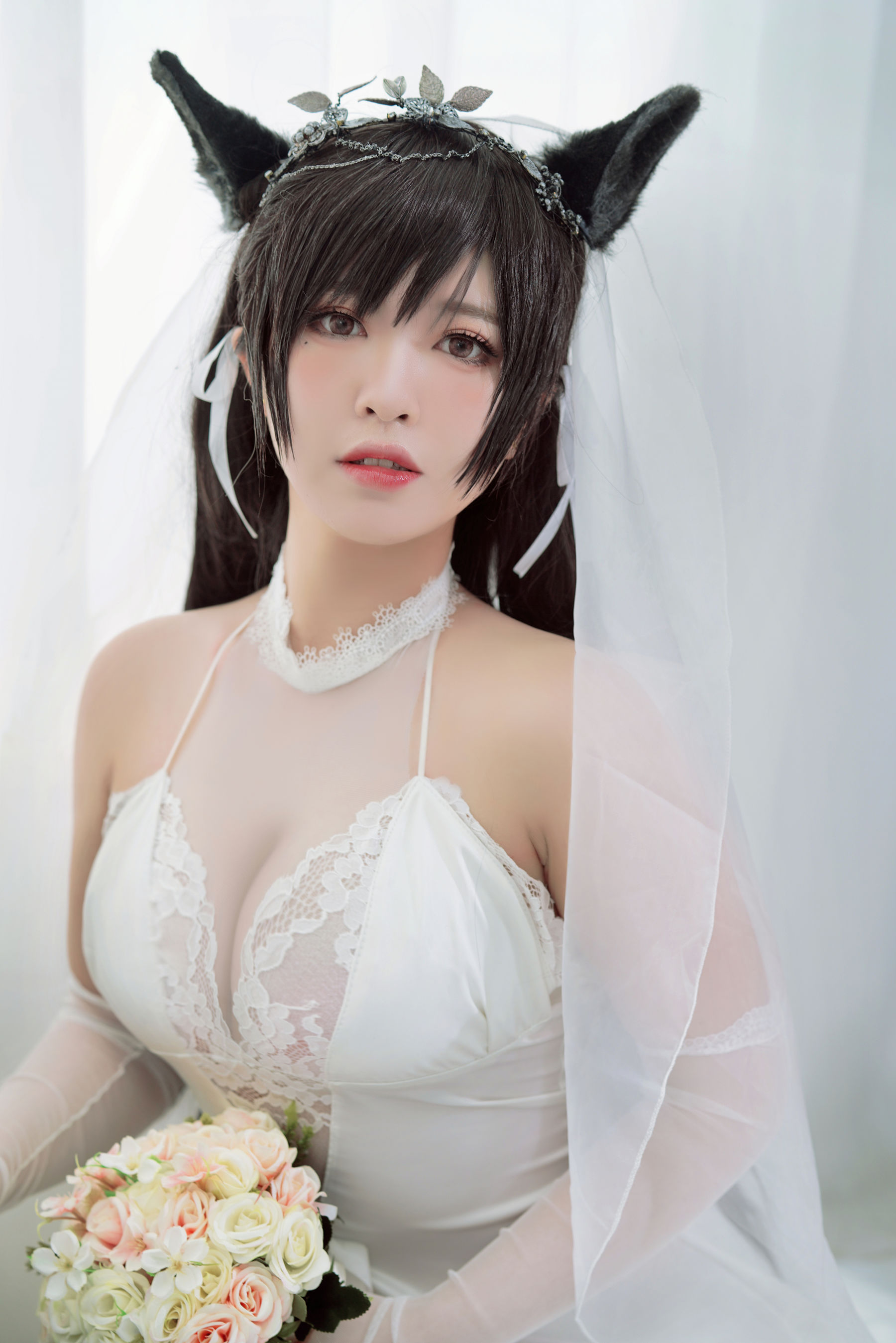半半子 爱宕花嫁 Cosplay-第1张