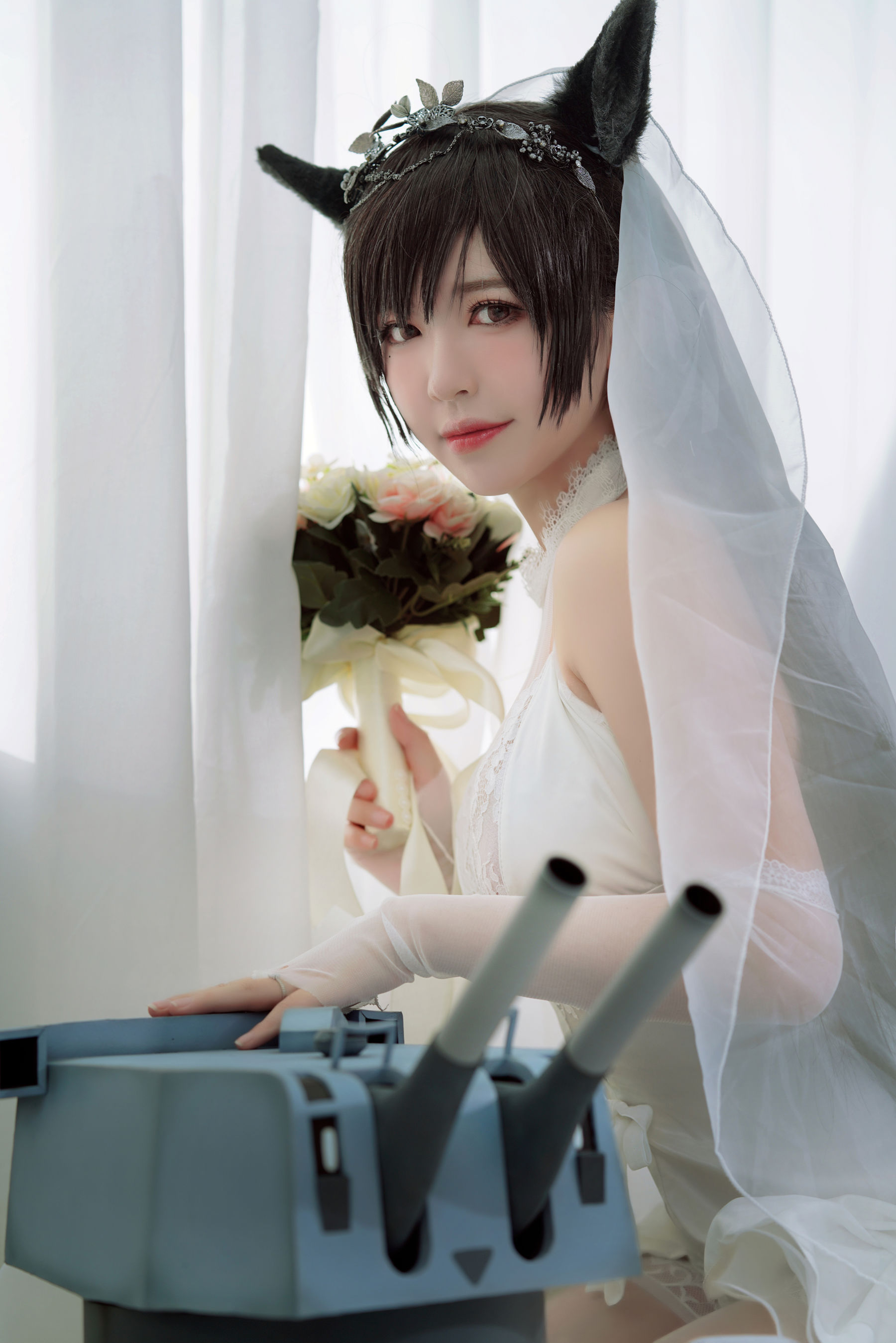 半半子 爱宕花嫁 Cosplay-第2张