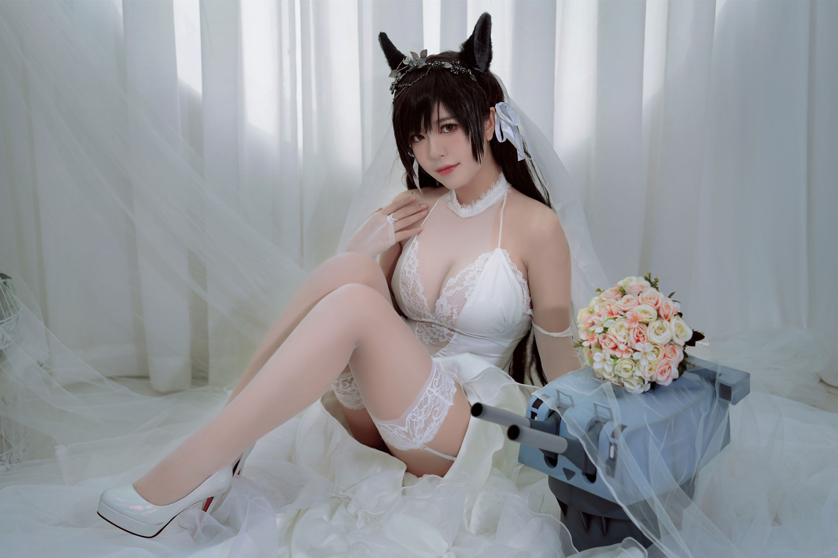半半子 爱宕花嫁 Cosplay-第4张