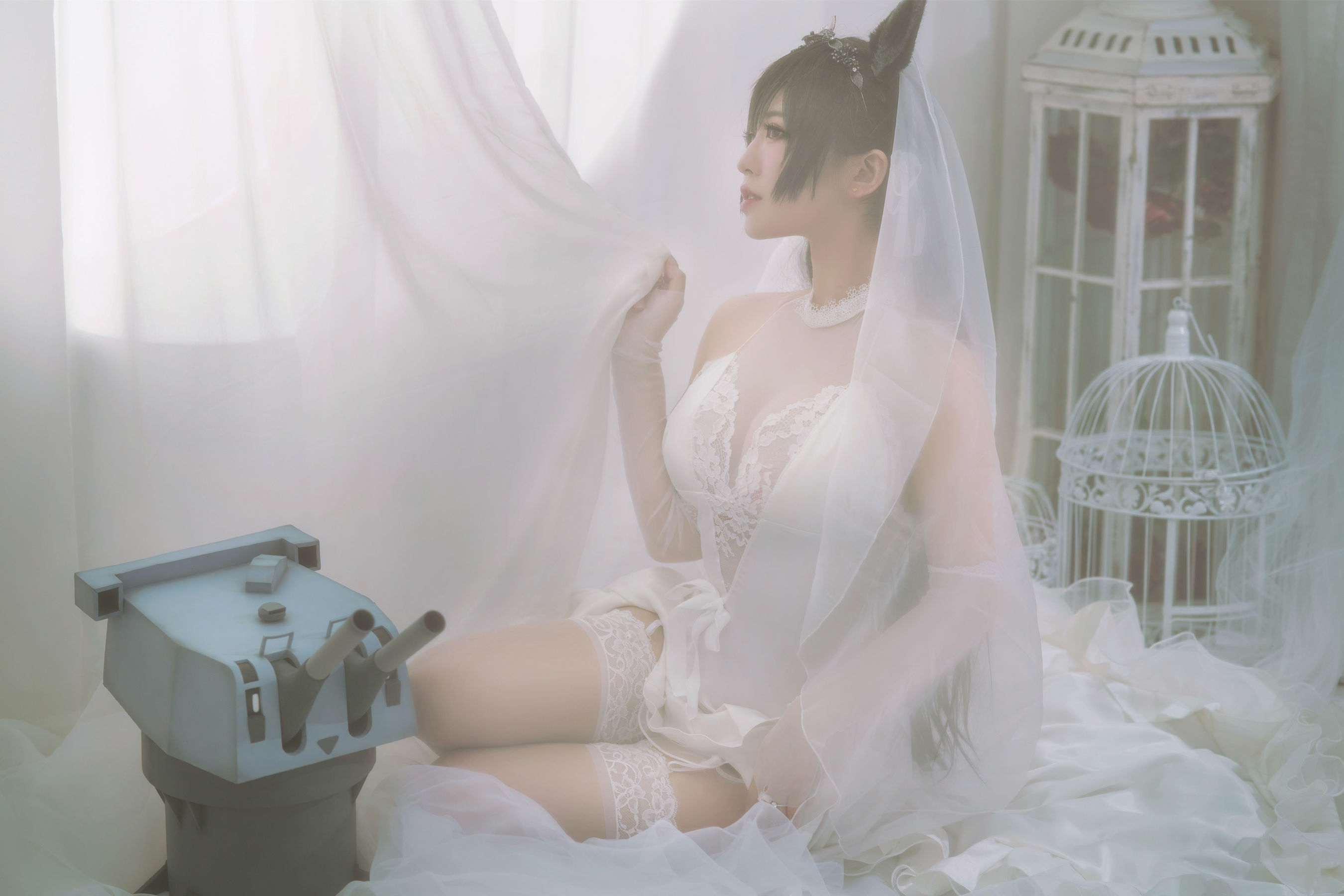 半半子 爱宕花嫁 Cosplay-第6张
