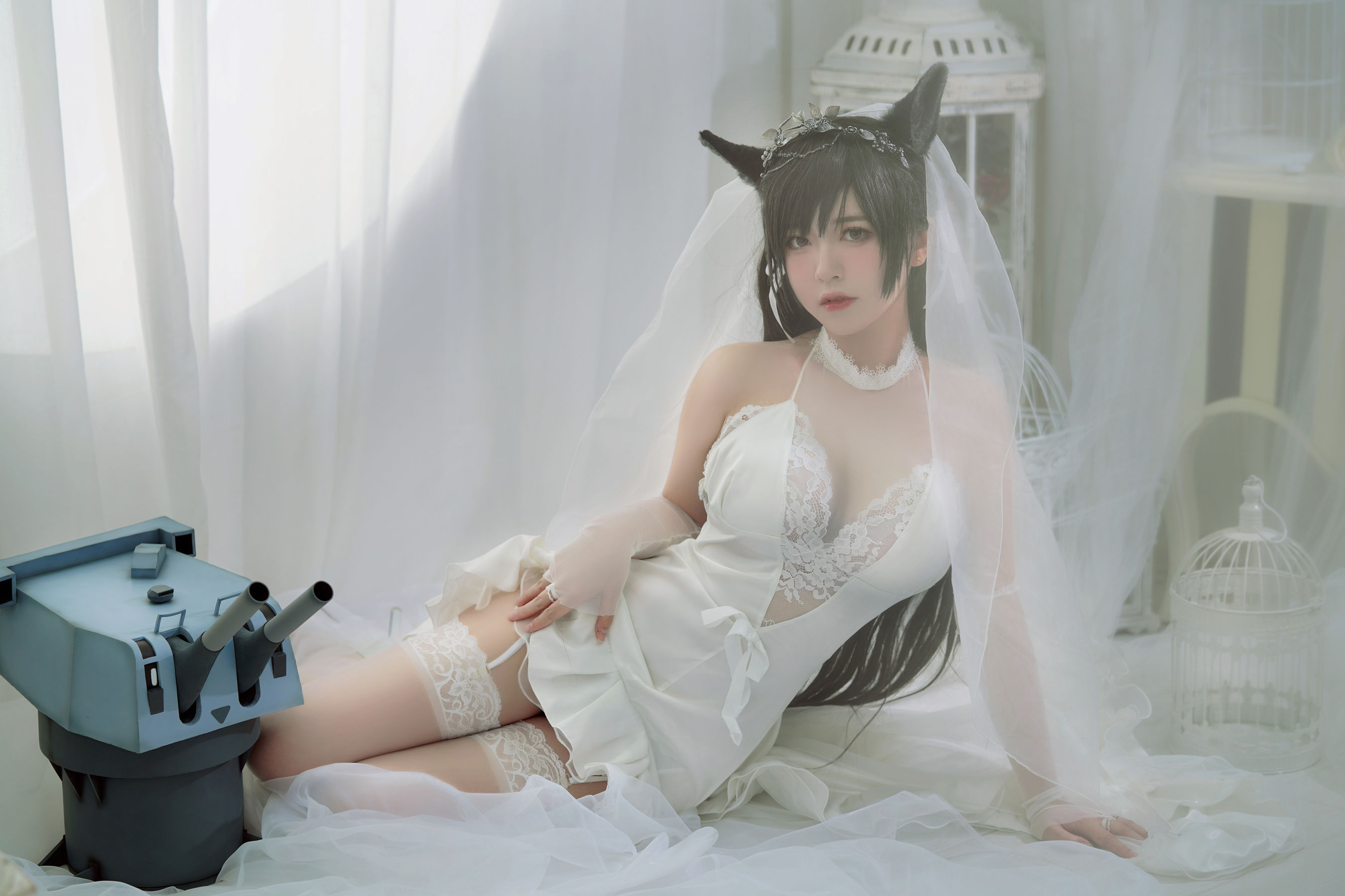 半半子 爱宕花嫁 Cosplay-第8张