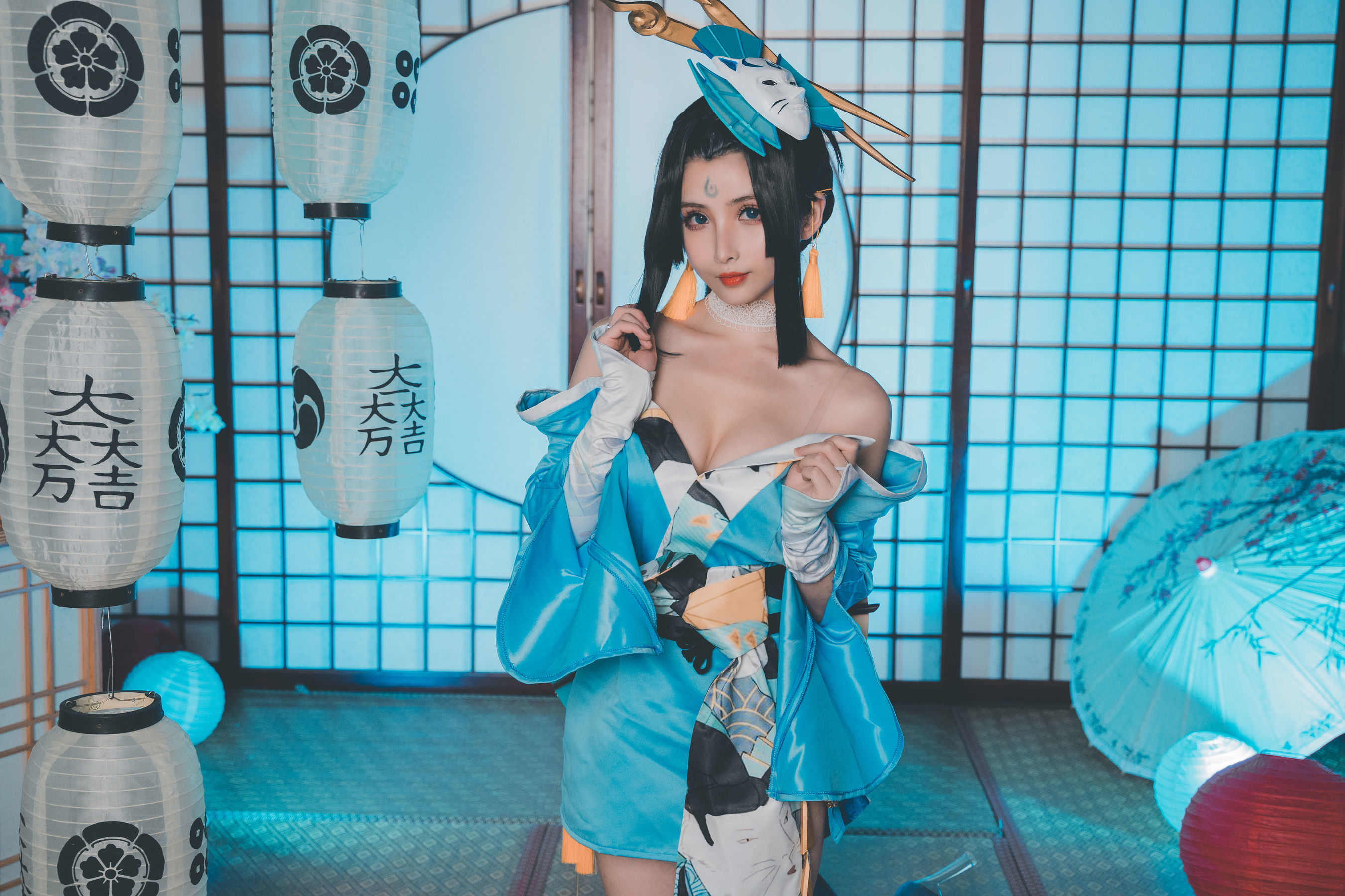 COS福利rioko凉凉子 – 不知火舞魅语 Cosplay-第1张
