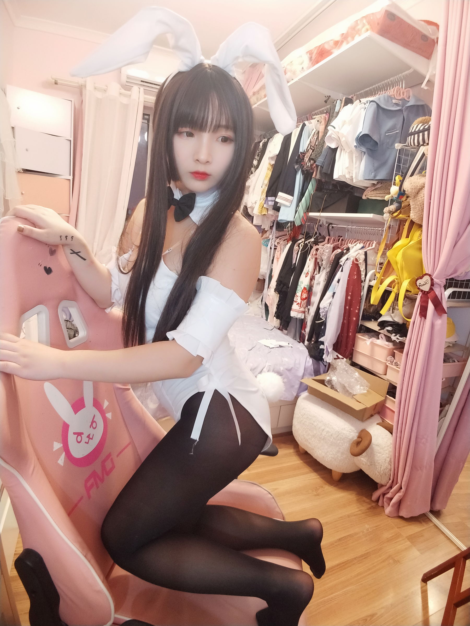 二次元美女古川kagura 黑丝兔女郎 Cosplay-第8张