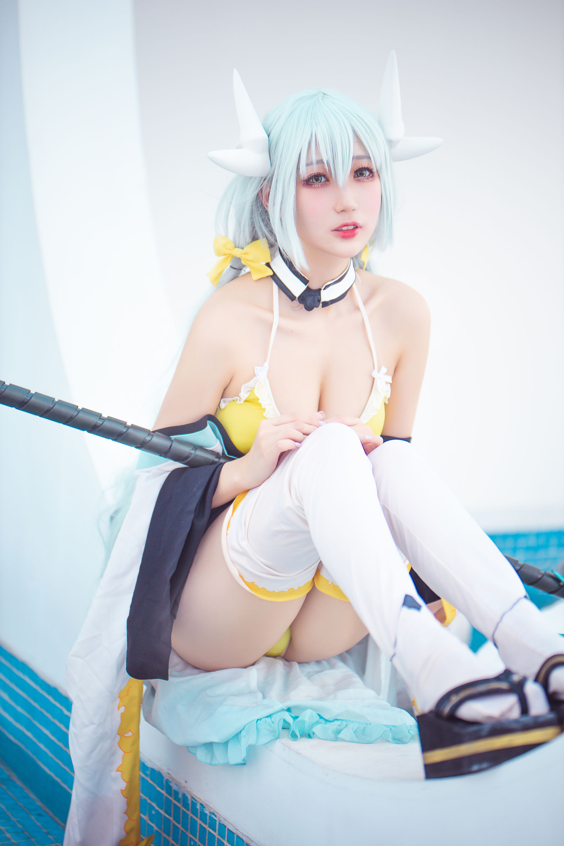 周叽是可爱兔兔 – 清姬 Cosplay-第1张