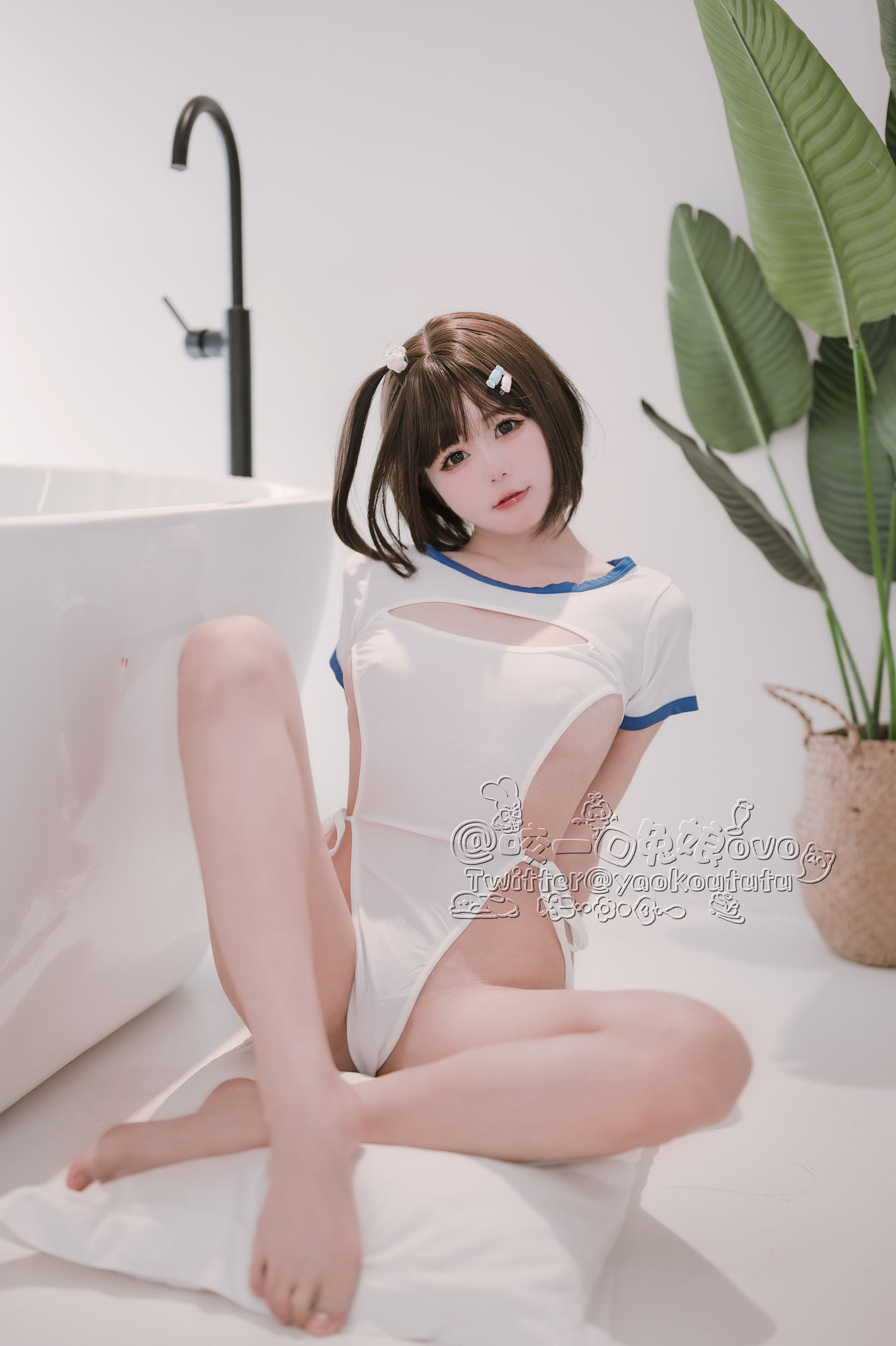 咬一口兔娘 – 纯白欲缸 Cosplay-第8张