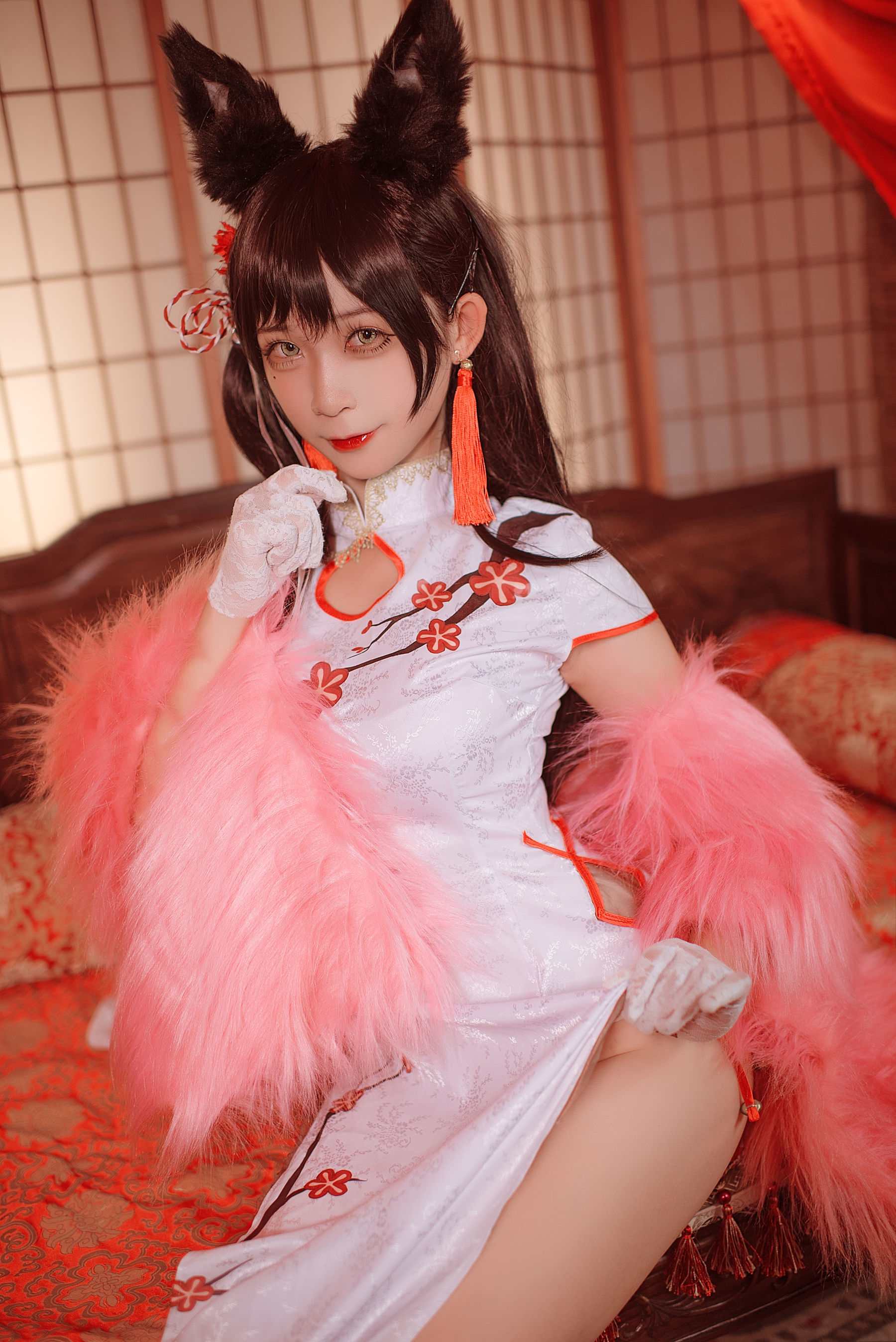 动漫博主樱落酱w 爱宕新春旗袍 Cosplay-第1张