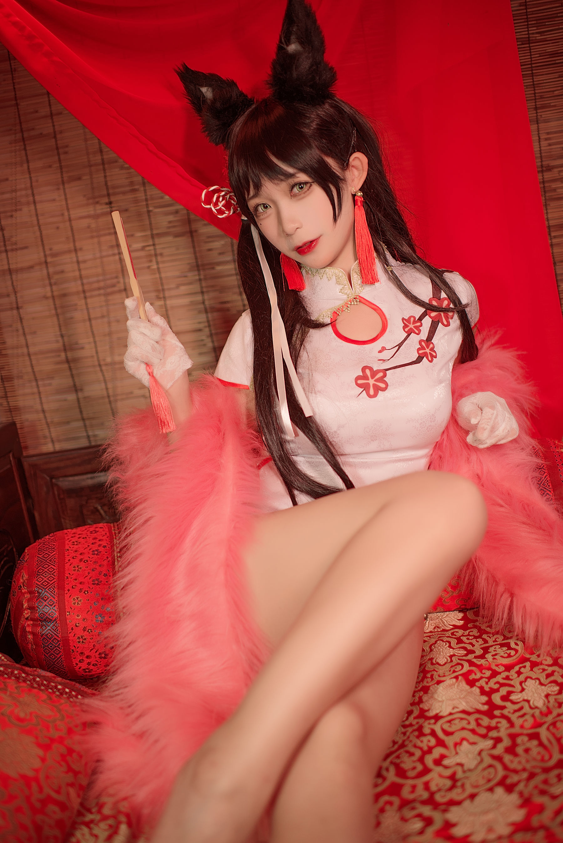 动漫博主樱落酱w 爱宕新春旗袍 Cosplay-第2张