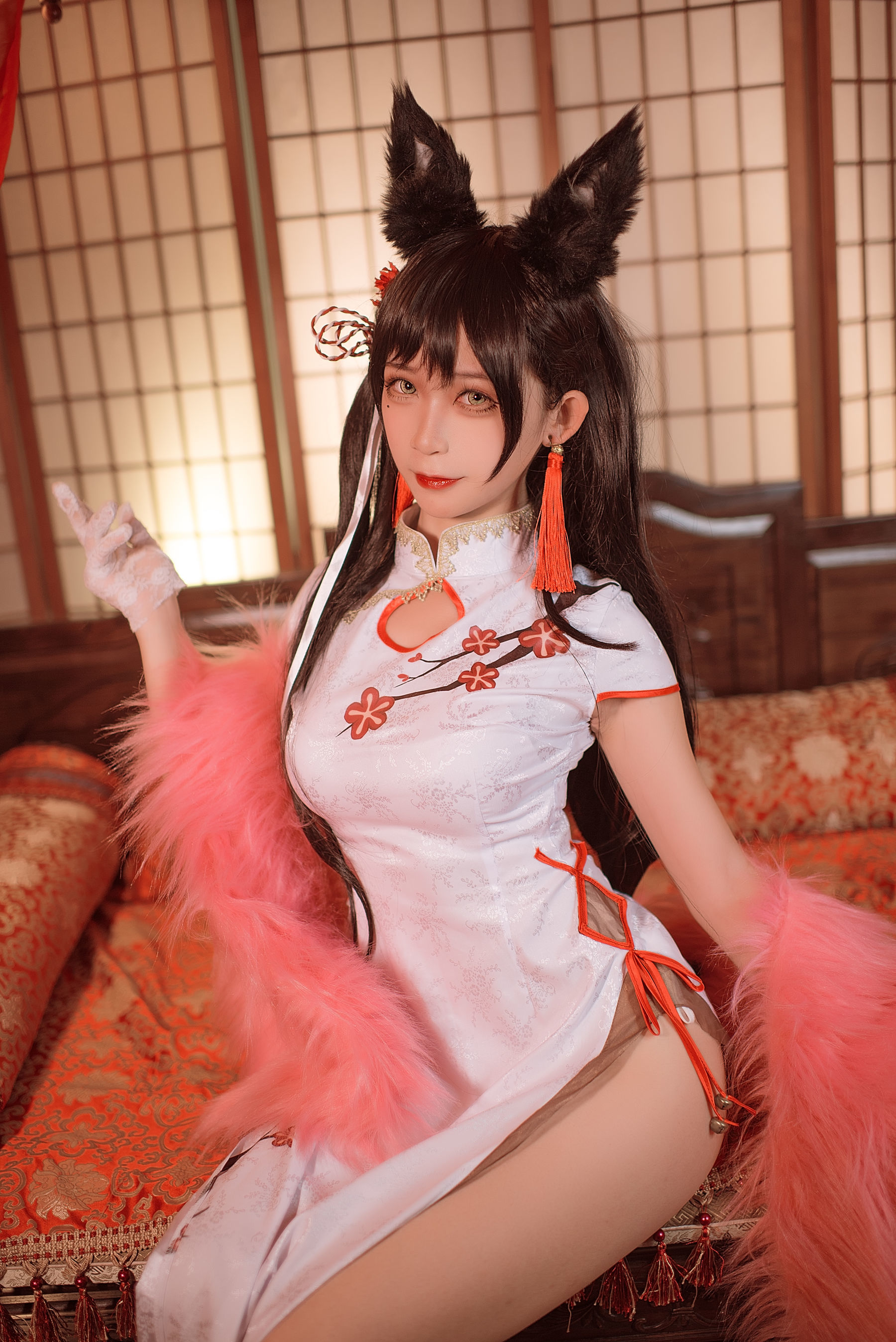 动漫博主樱落酱w 爱宕新春旗袍 Cosplay-第13张