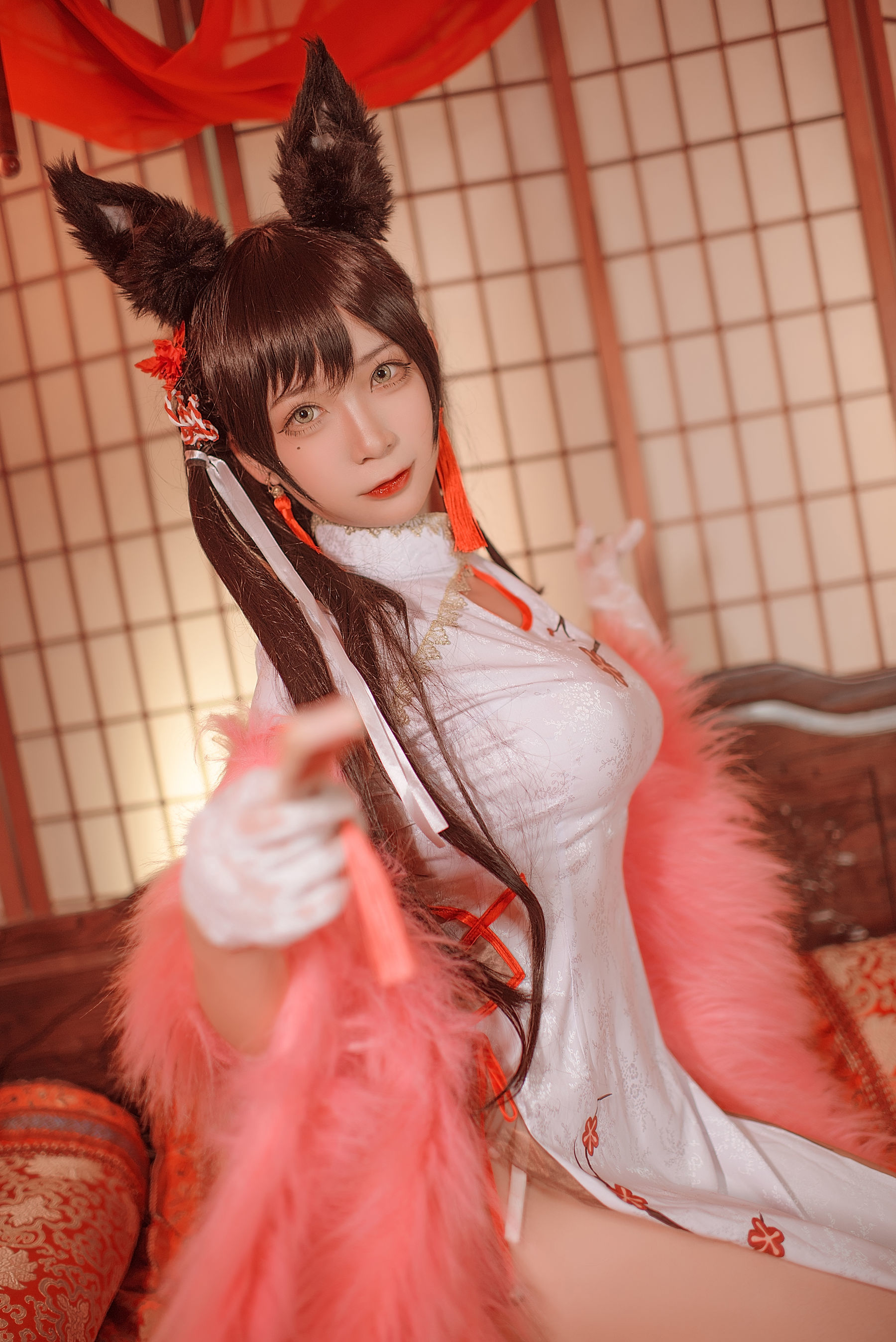 动漫博主樱落酱w 爱宕新春旗袍 Cosplay-第14张
