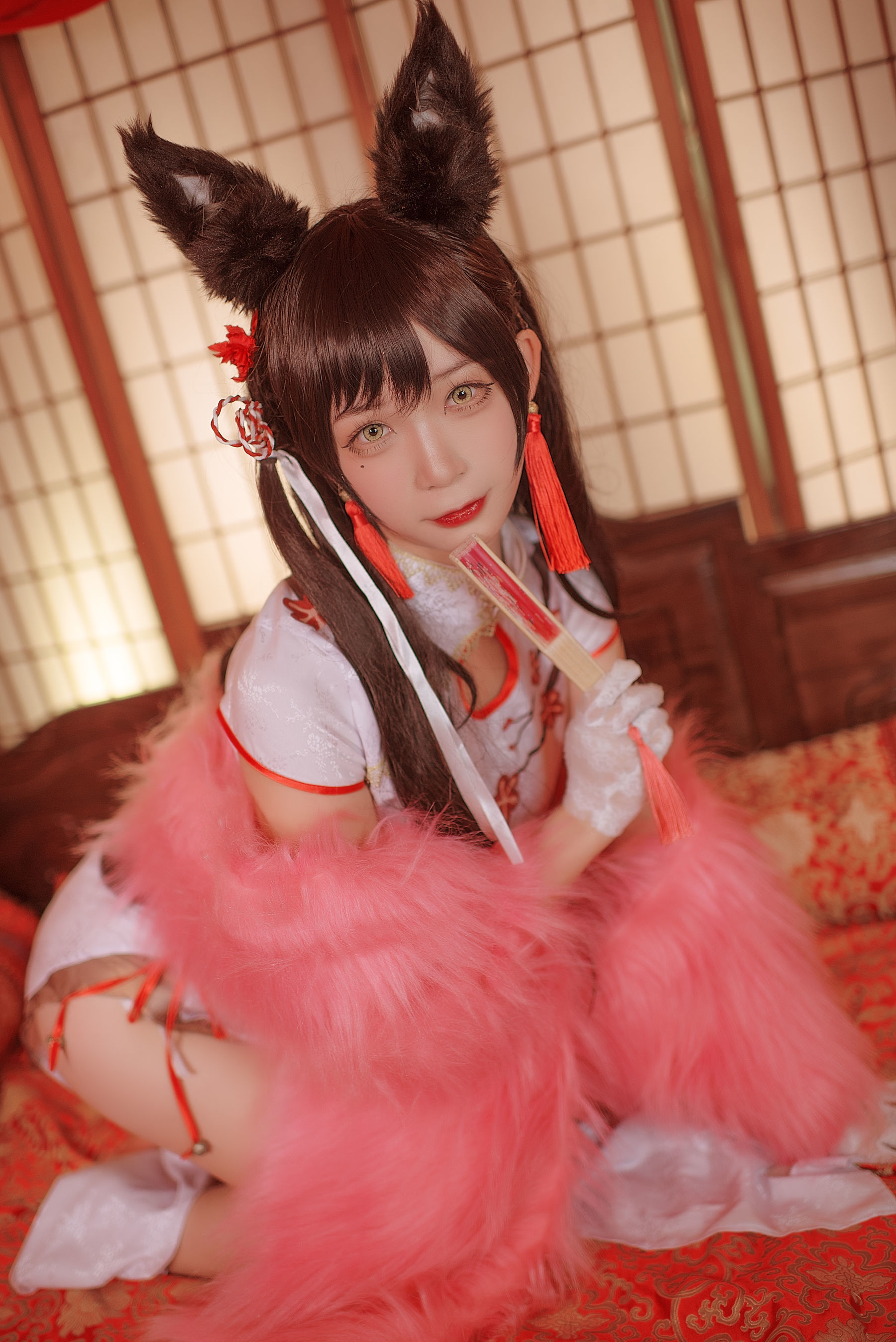 动漫博主樱落酱w 爱宕新春旗袍 Cosplay-第15张