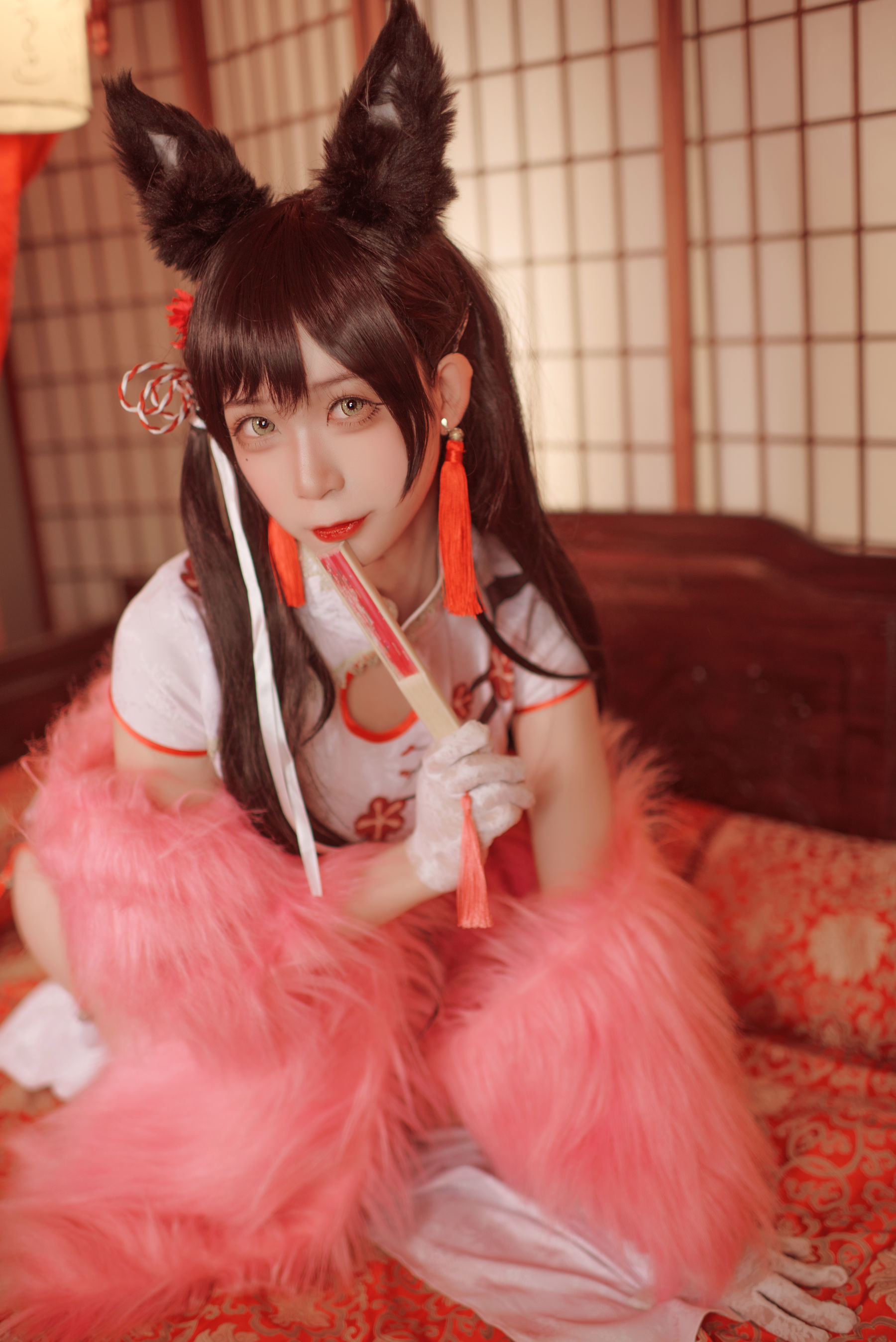 动漫博主樱落酱w 爱宕新春旗袍 Cosplay-第16张