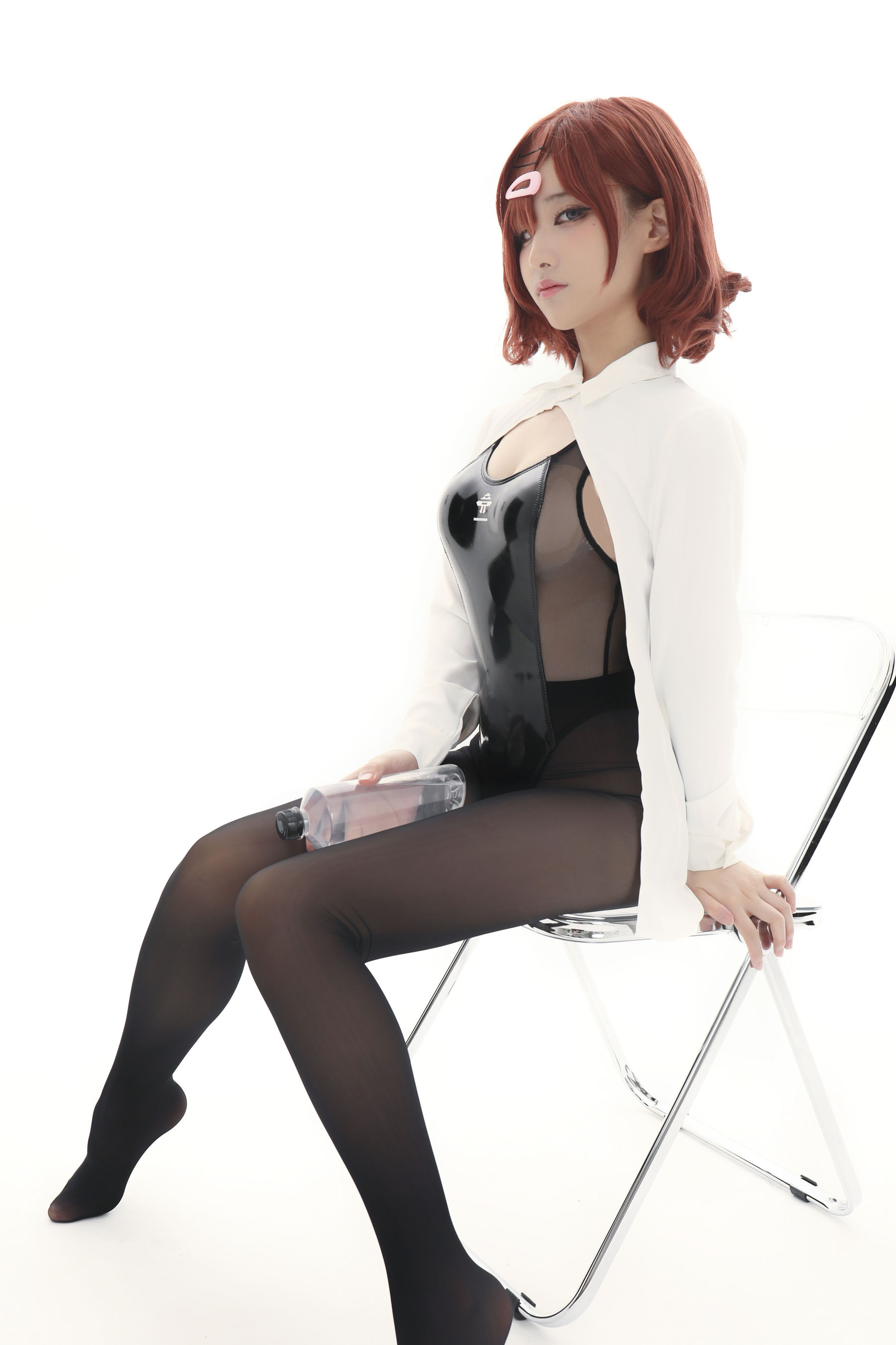 幼愛youmeko – 樋口円香竞泳灰丝 Cosplay-第29张