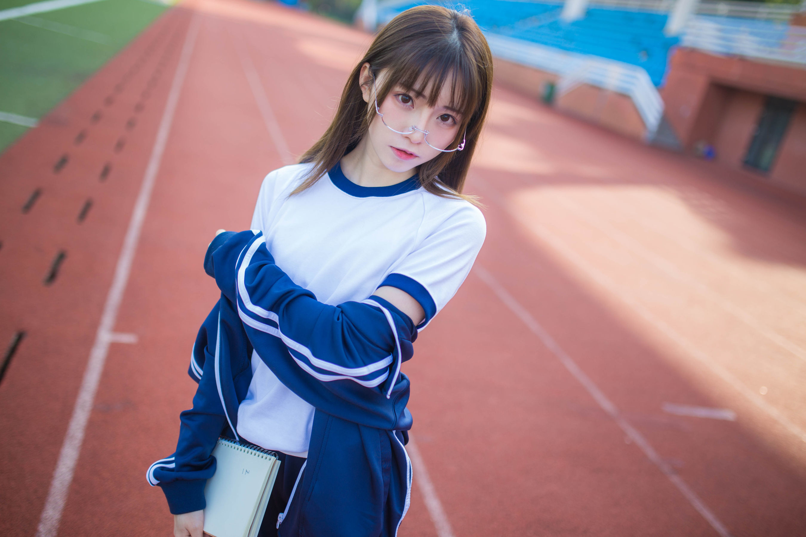 动漫博主Kitaro_绮太郎 蓝色运动服女孩 Cosplay-第5张