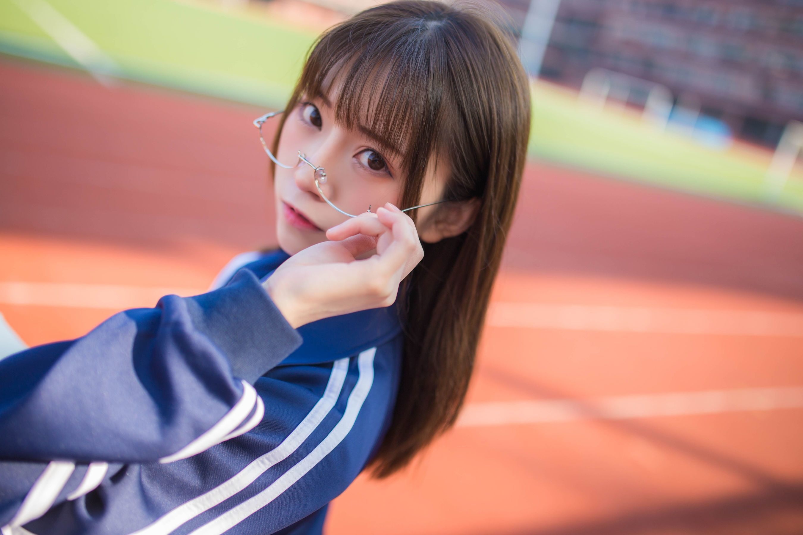 动漫博主Kitaro_绮太郎 蓝色运动服女孩 Cosplay-第13张