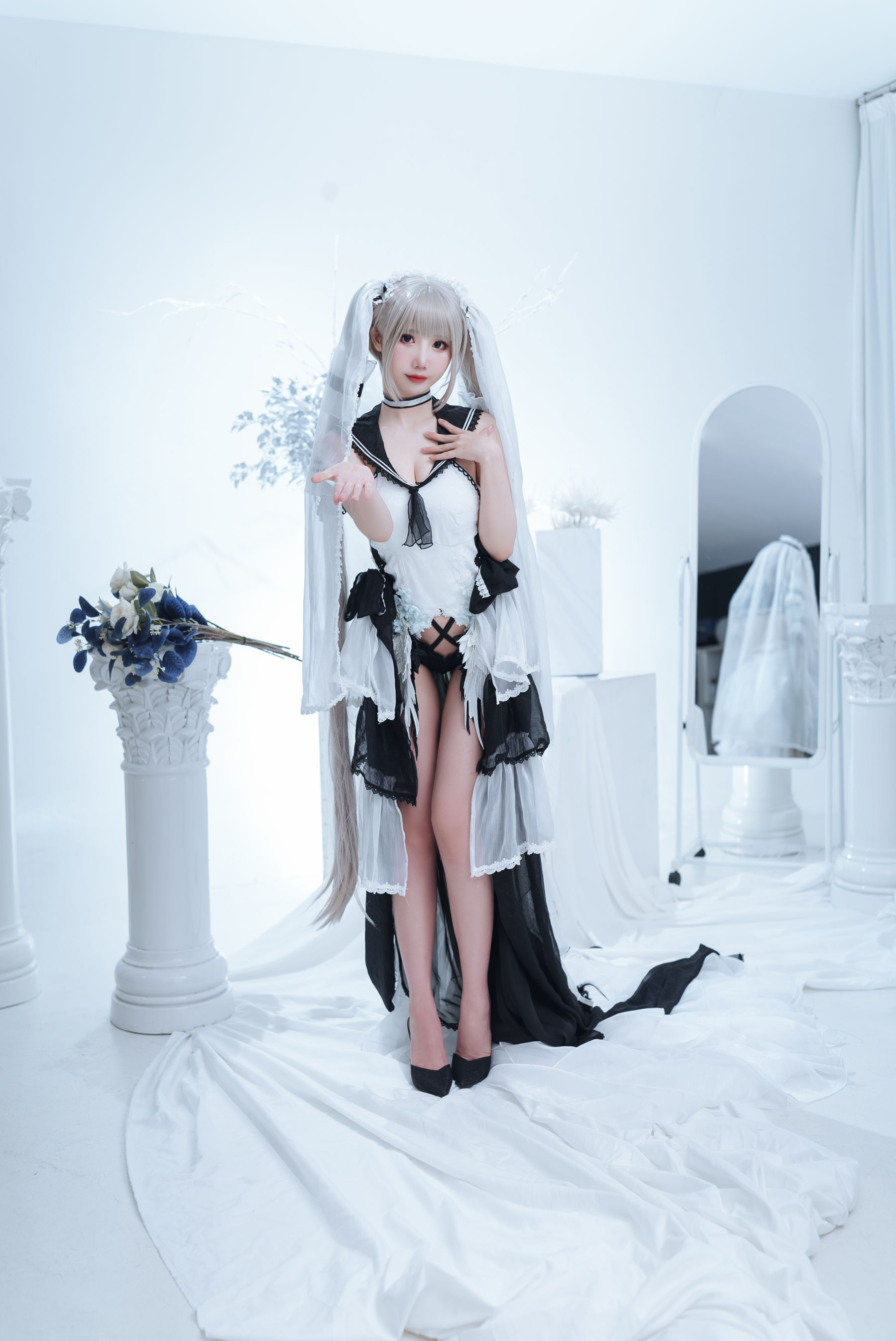 可爱人气Coser面饼仙儿 – 可畏婚纱 Cosplay-第1张