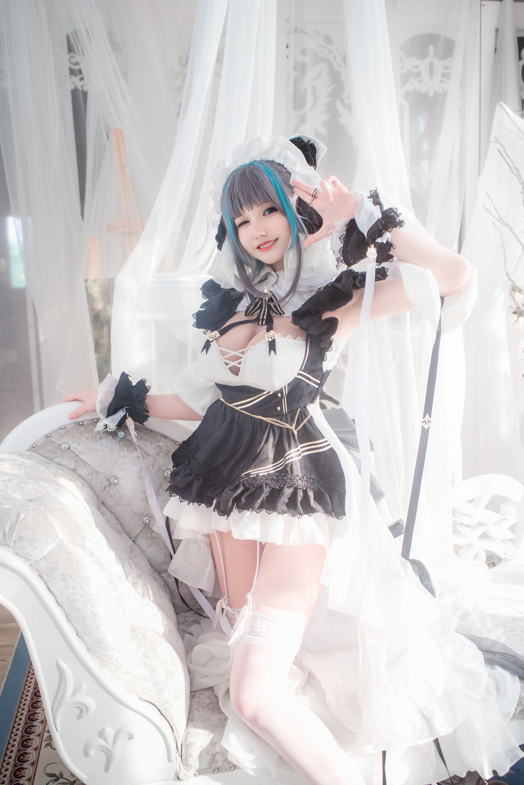 COS妹子仙九Airi – 柴郡女仆 Cosplay-第2张