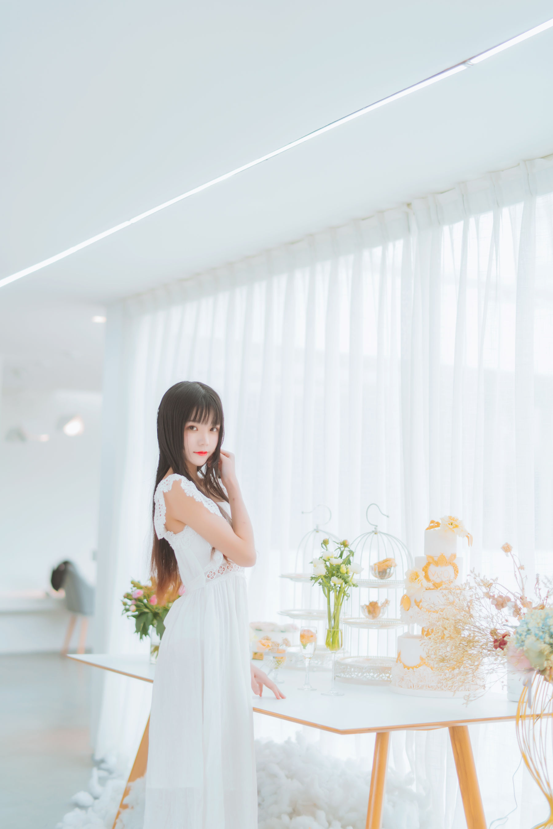 桜桃喵 – 清新之白花花 Cosplay-第4张