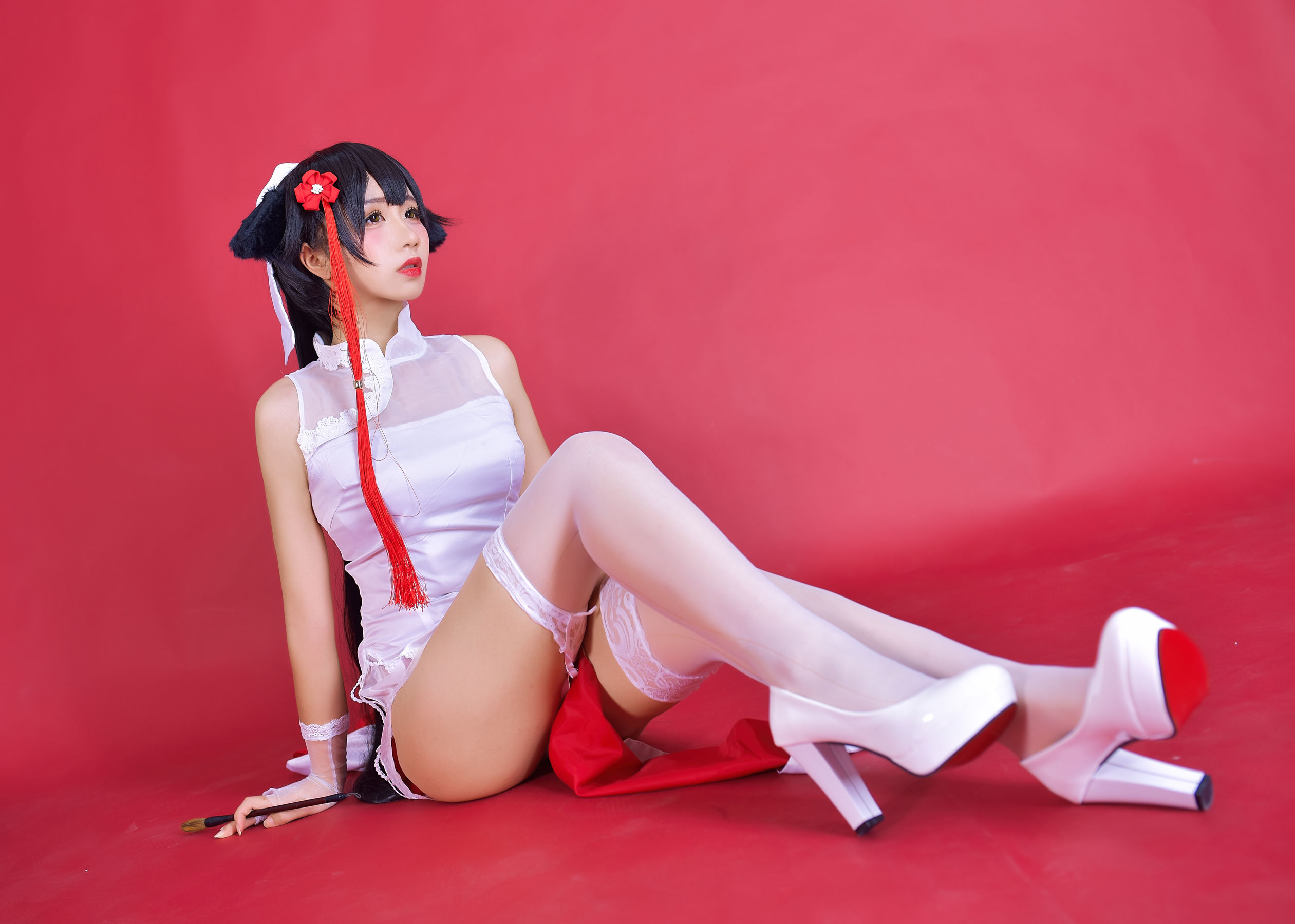 动漫博主九曲Jean 碧蓝航线 旗袍 Cosplay-第3张