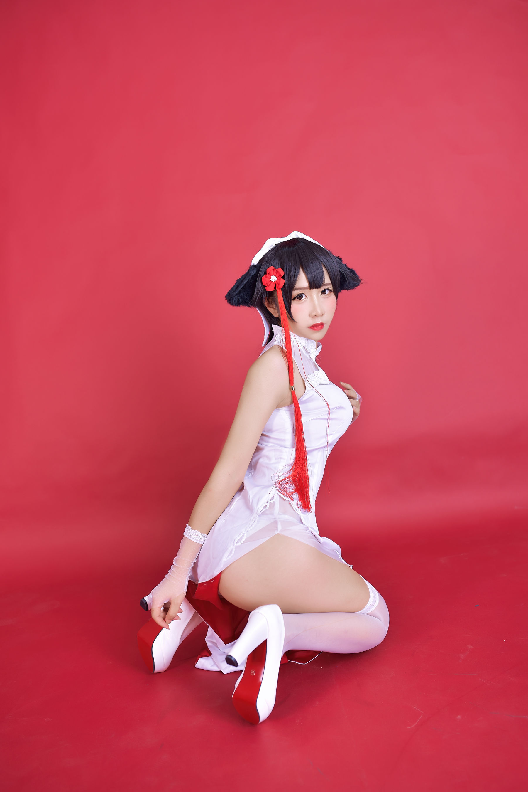 动漫博主九曲Jean 碧蓝航线 旗袍 Cosplay-第4张
