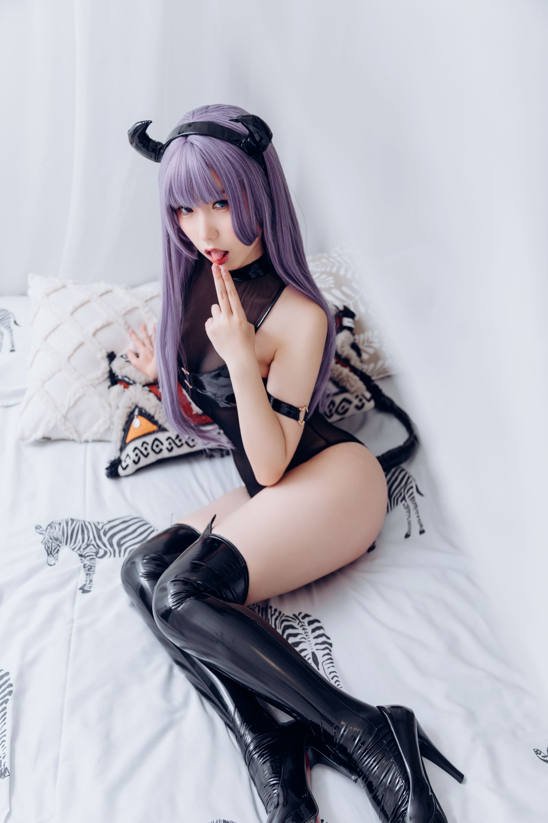 芋圆侑子SJ_ – 紫发魅魔 Cosplay-第9张