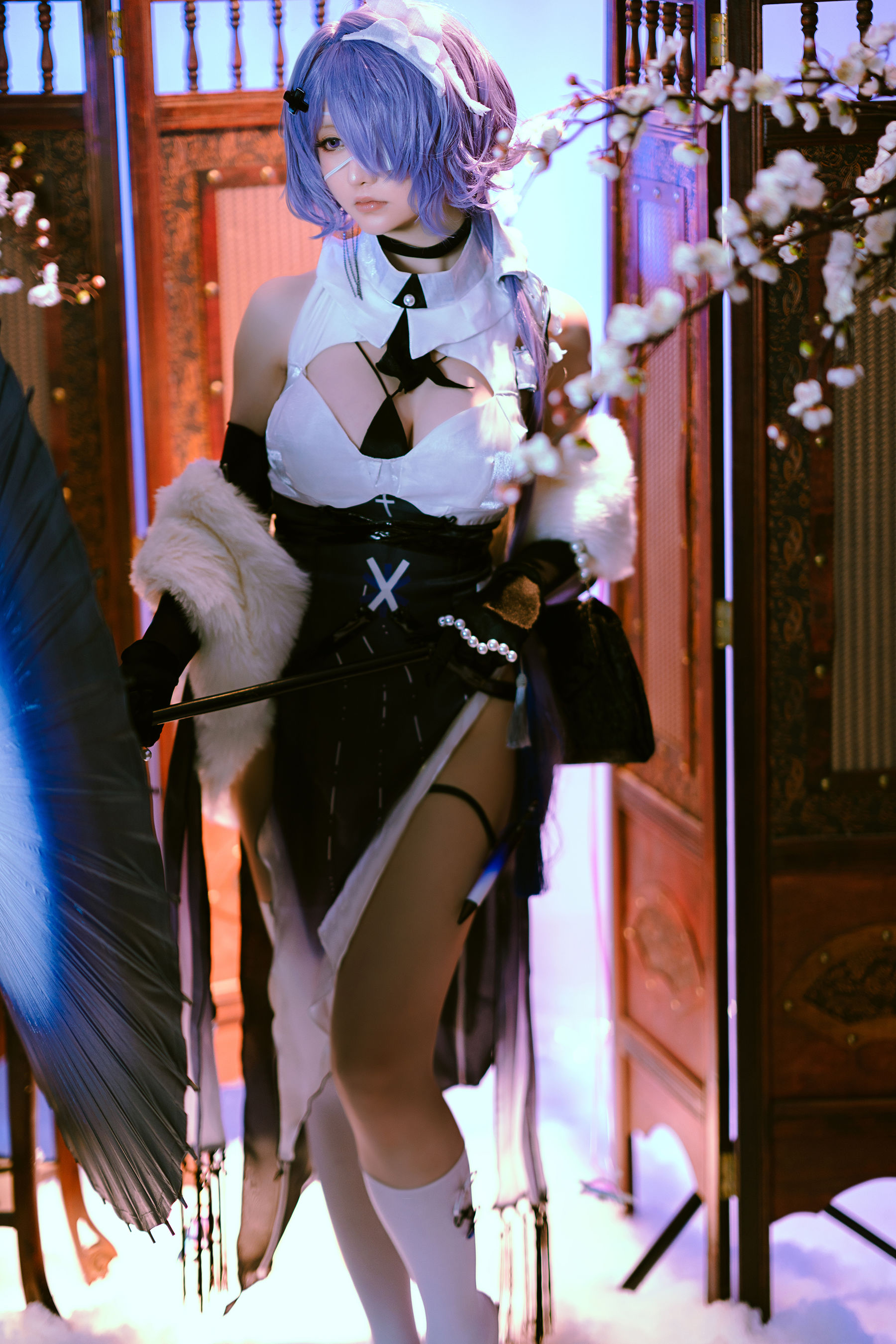 Coser小姐姐星之迟迟 – 絮雨 孤寒峭 Cosplay-第2张