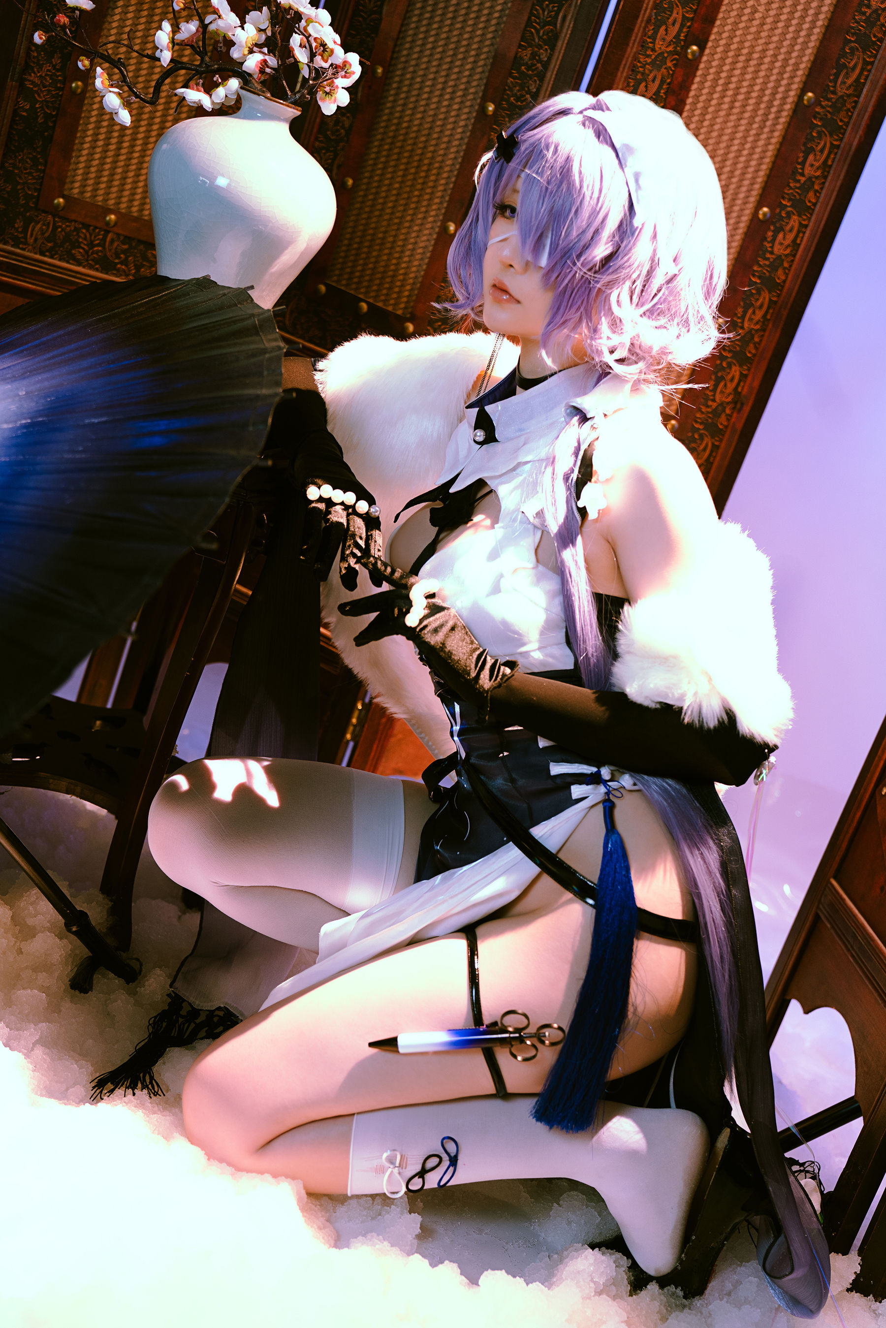 Coser小姐姐星之迟迟 – 絮雨 孤寒峭 Cosplay-第5张