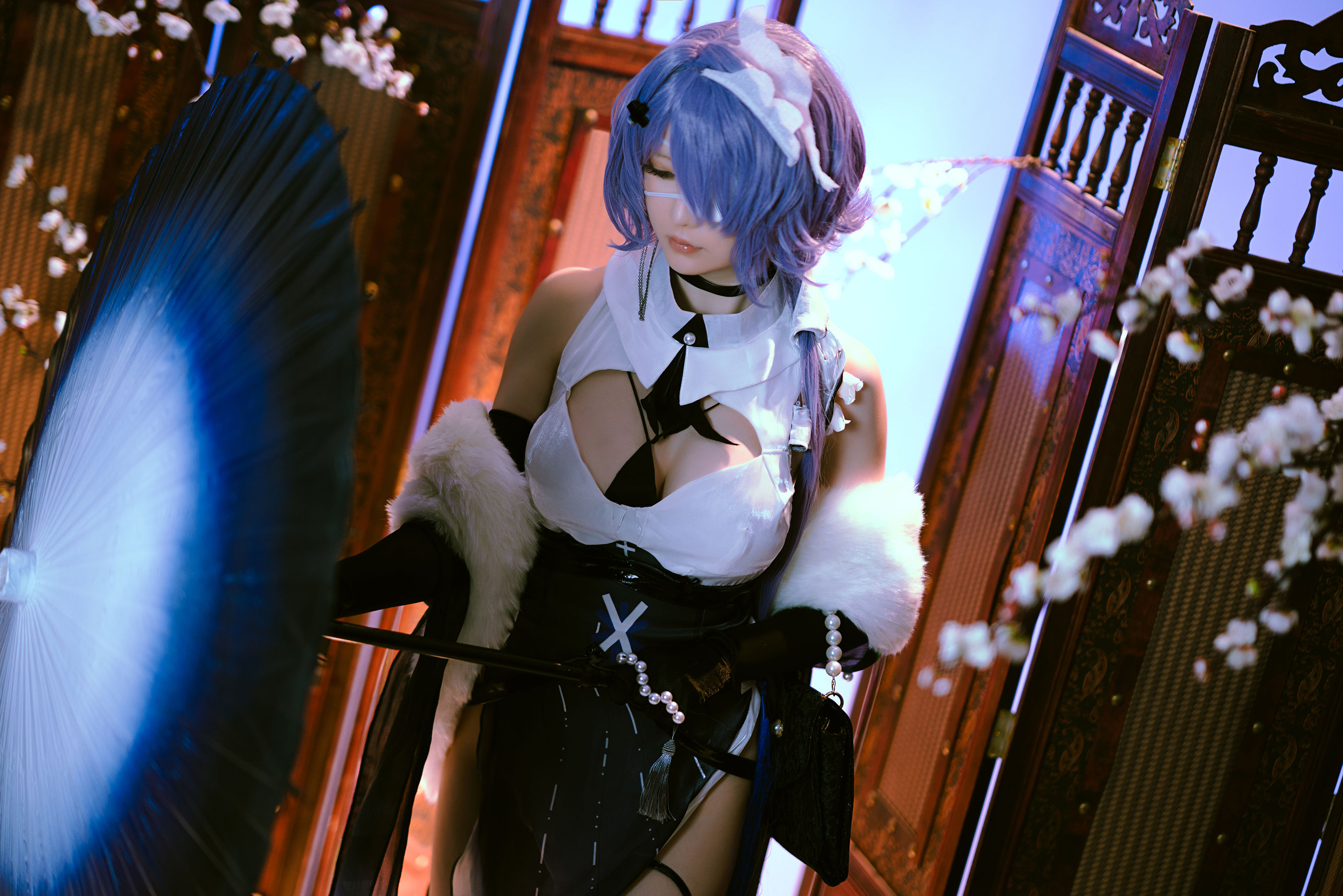 Coser小姐姐星之迟迟 – 絮雨 孤寒峭 Cosplay-第6张