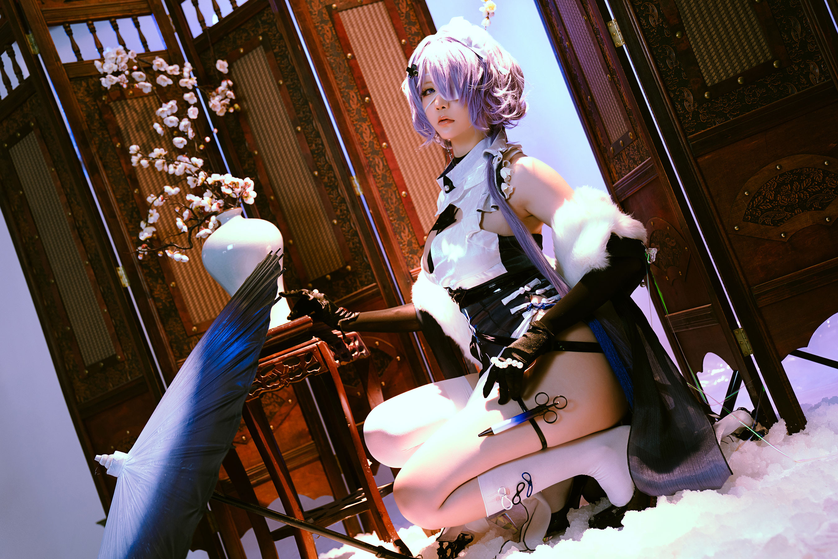 Coser小姐姐星之迟迟 – 絮雨 孤寒峭 Cosplay-第9张