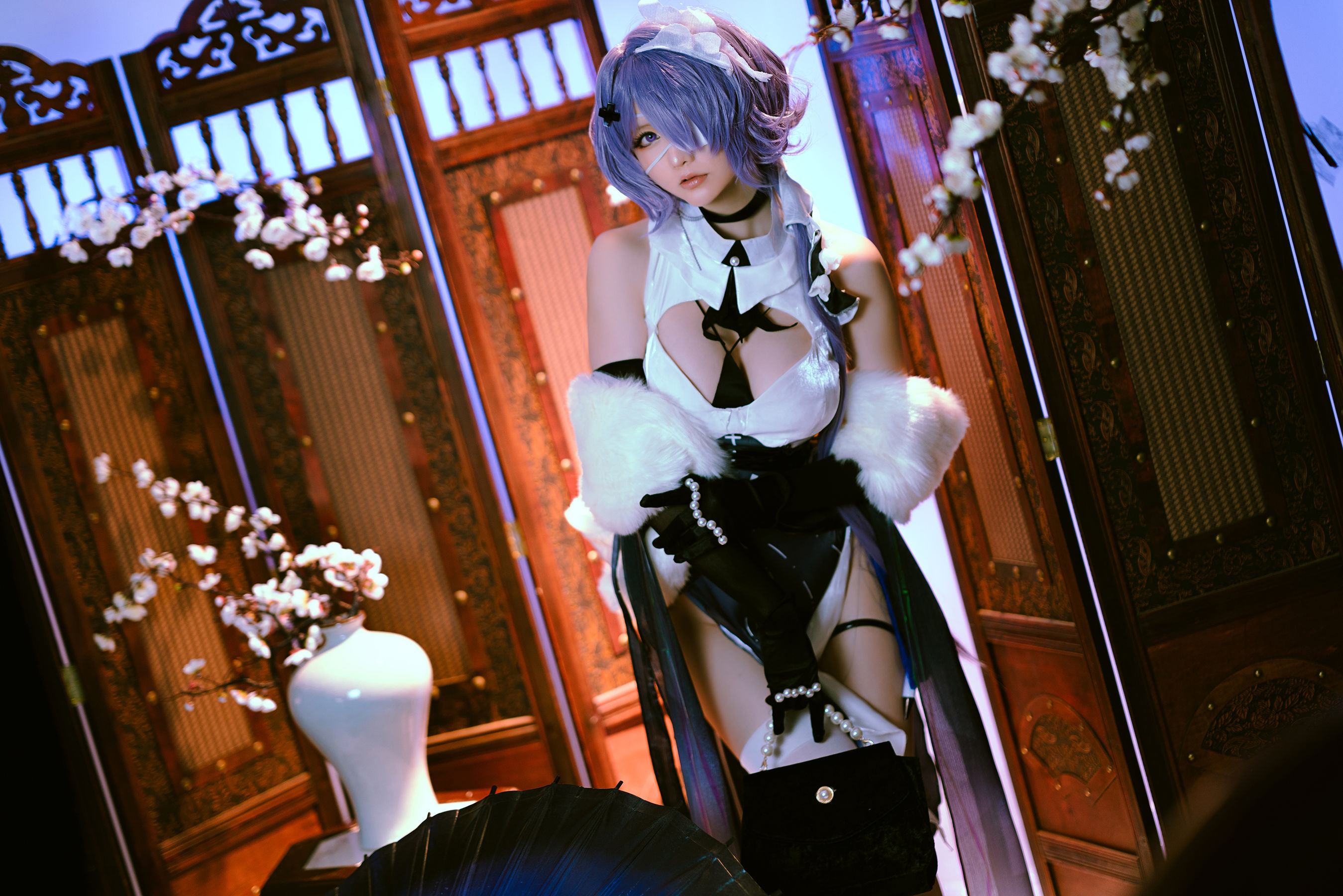Coser小姐姐星之迟迟 – 絮雨 孤寒峭 Cosplay-第15张