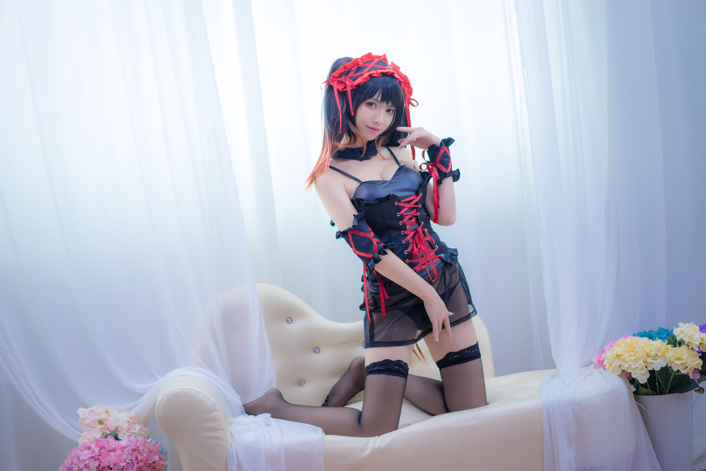 [萝莉COS] 鳗鱼霏儿 – 狂三系列 睡衣 Cosplay-第6张