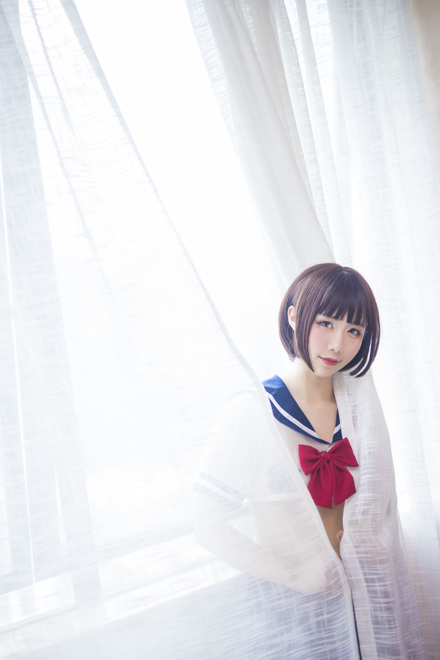 动漫博主九曲Jean JK透明制服 Cosplay-第7张