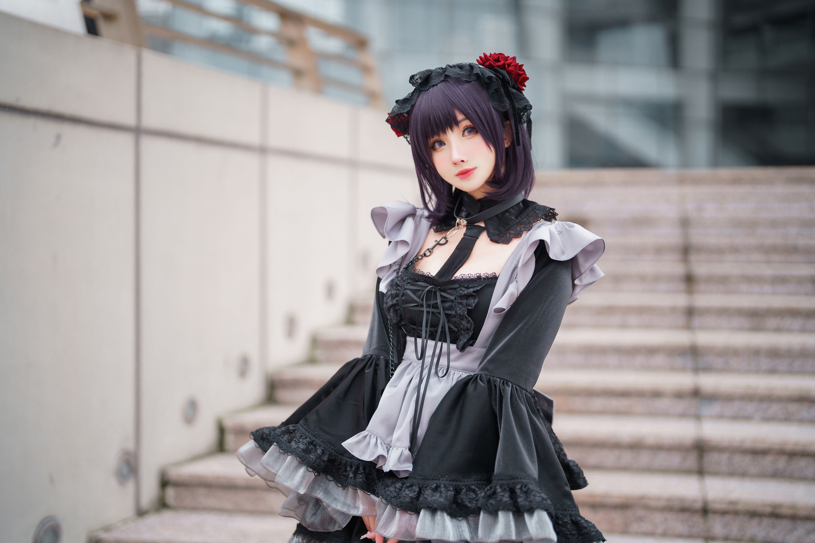 COS福利rioko凉凉子(肉扣热热子) – 黑江雫 漫展篇 海梦 Cosplay-第6张