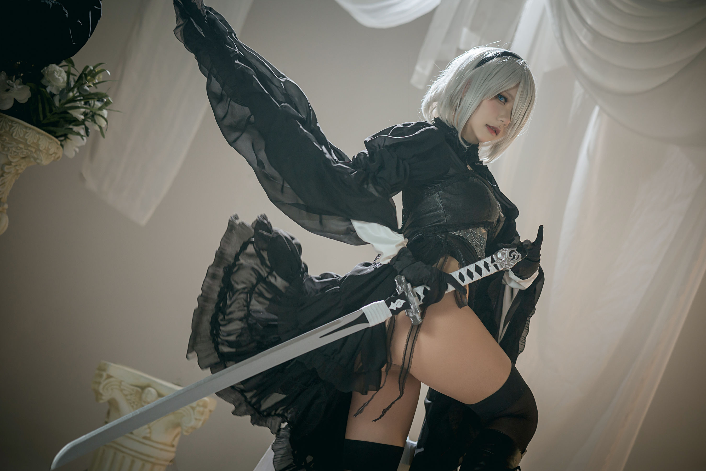是一只熊仔吗 – Nier 2B Dress Ver Cosplay-第1张