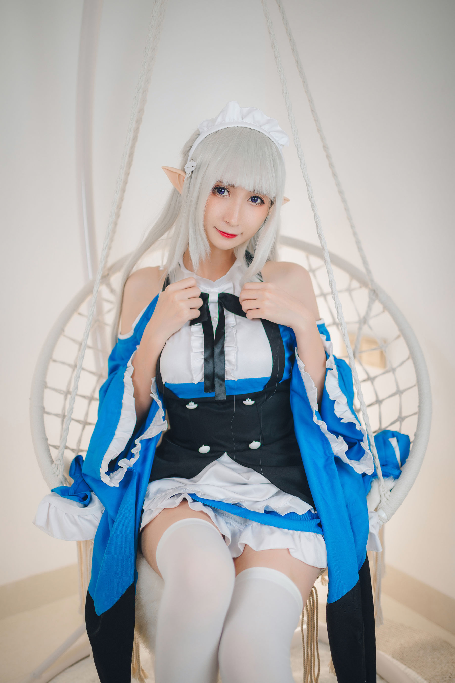 贝儿酱Miki – 艾米莉亚女仆 Cosplay-第1张