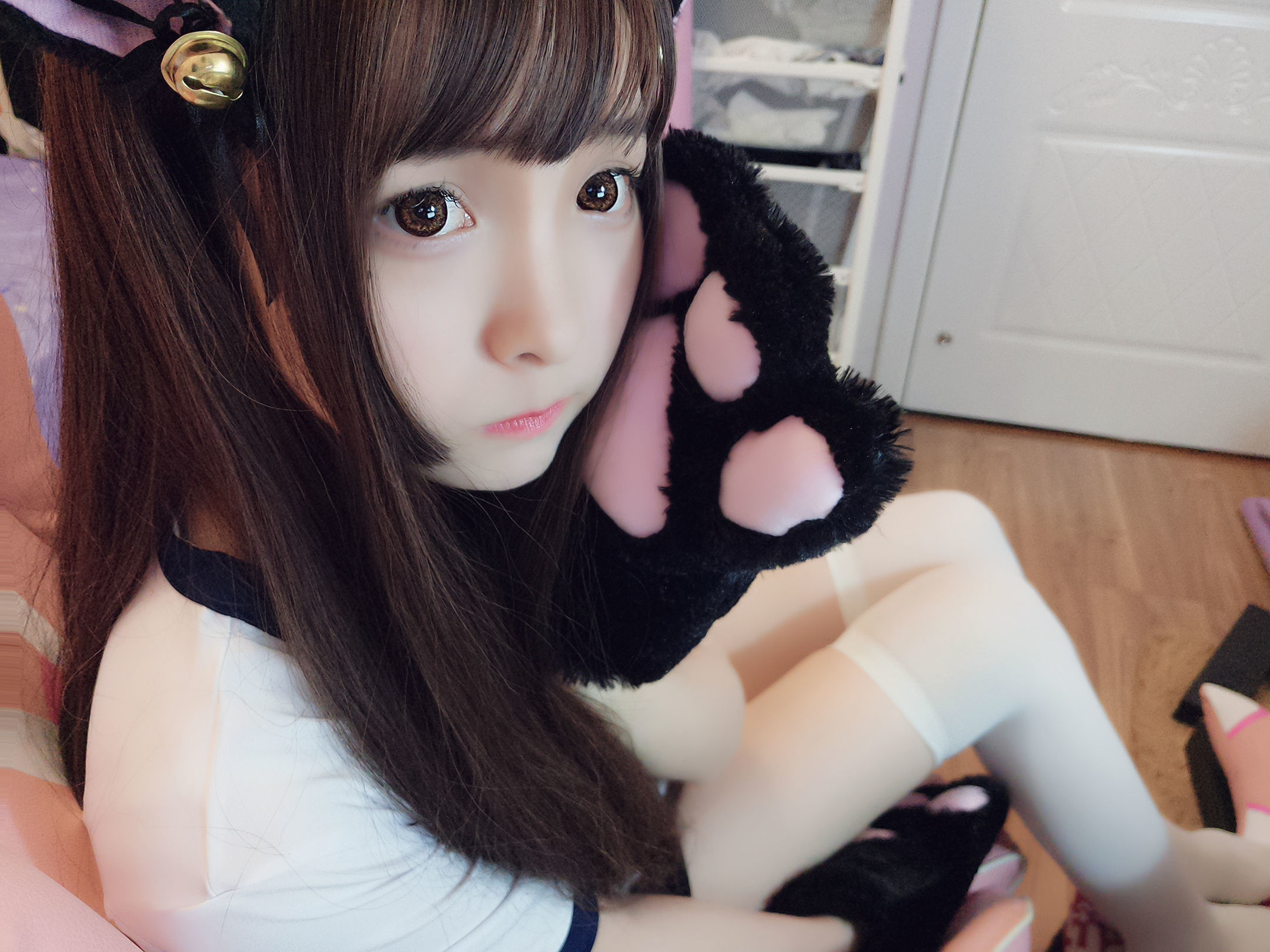 二次元美女古川kagura – 猫耳体操 Cosplay-第4张