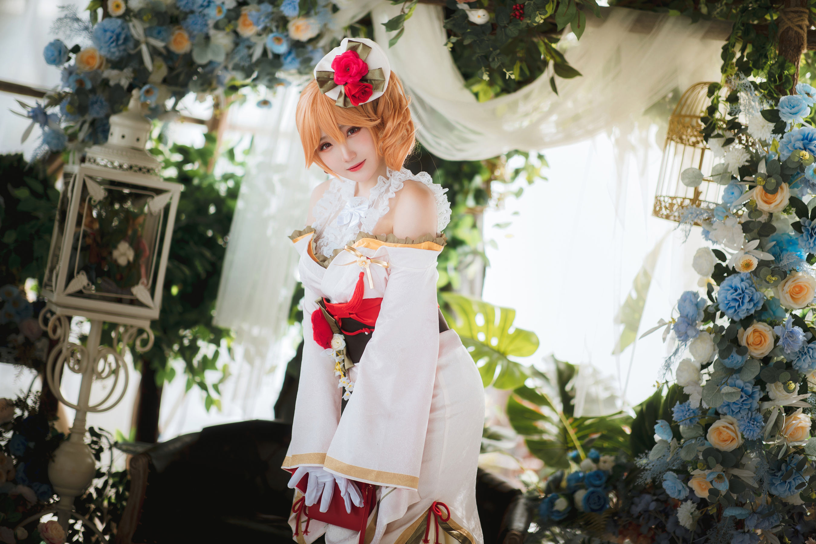 Coser瓜希酱福利 – 碧蓝航线 黎塞留和服 Cosplay-第1张